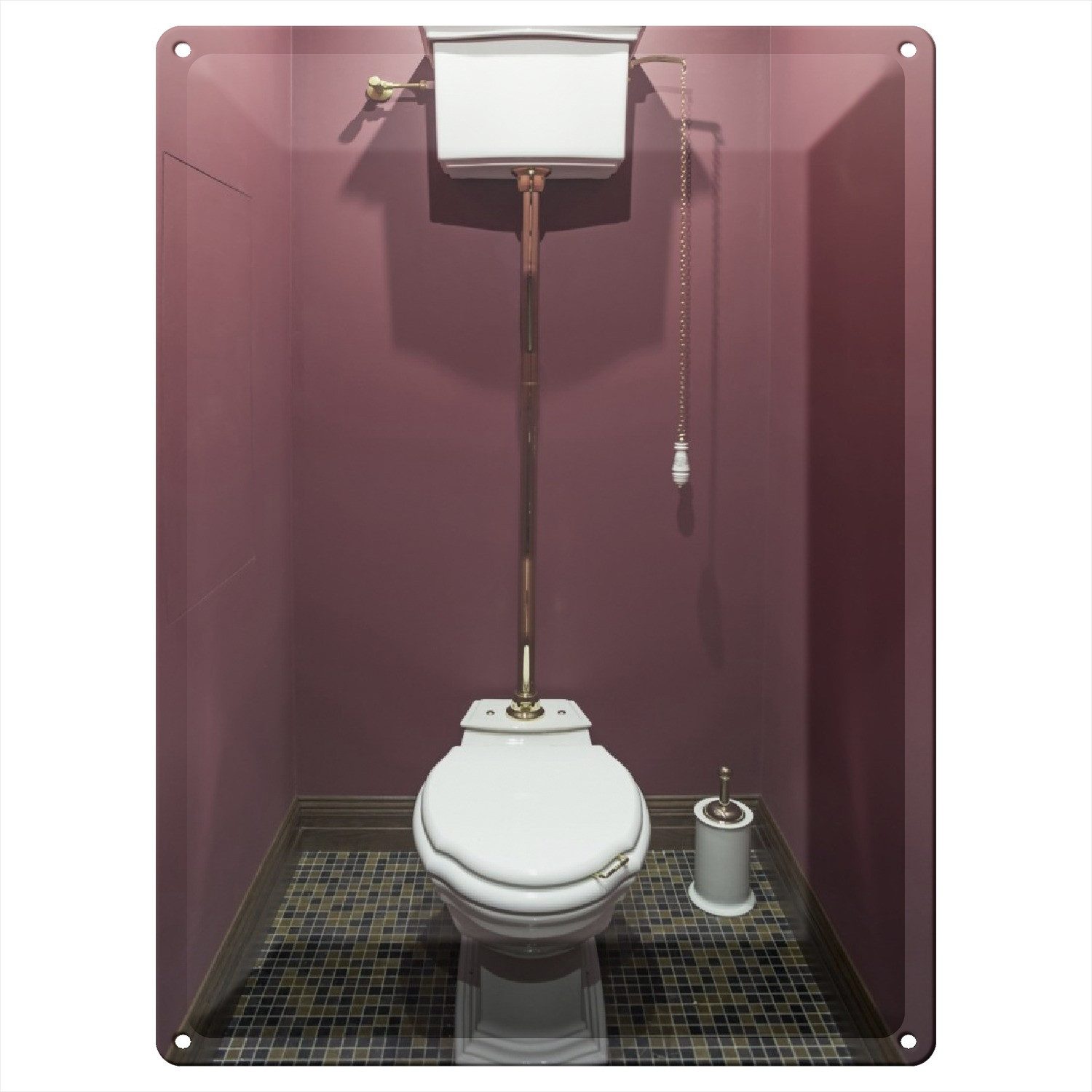 Wallario Metallbild, Historische Toilette in königlichem Touch, in verschiedenen Ausführungen