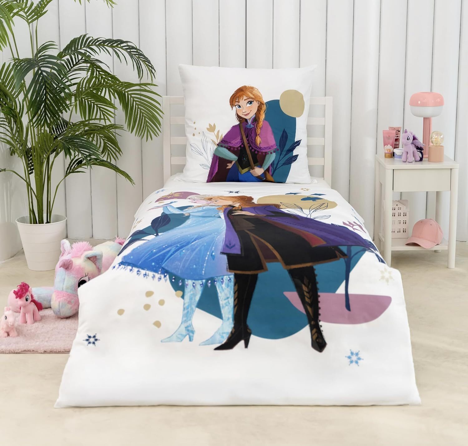 Disney Kinderbettwäsche Disney Frozen Elsa & Anna Bettwäsche 2tlg
