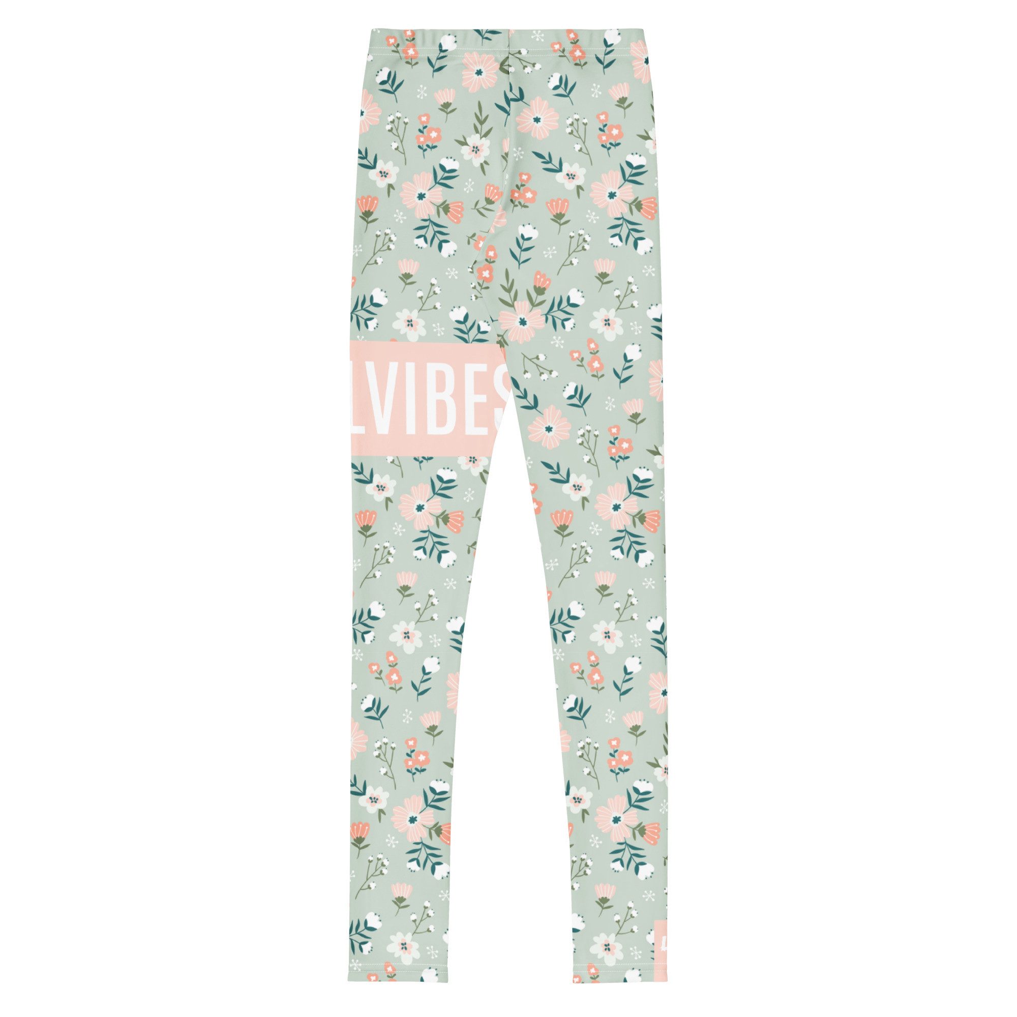 DECALVIBES Leggings Mädchen Leggings für Kinder & Jugendliche Urban Side Happy Flowers 4-Wege-Stretch, weiches Material, formstabil, komfortabler Sitz
