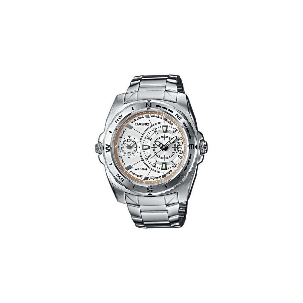 CASIO Quarzuhr Collection, mit Datumsanzeige und 2. Zeitzone
