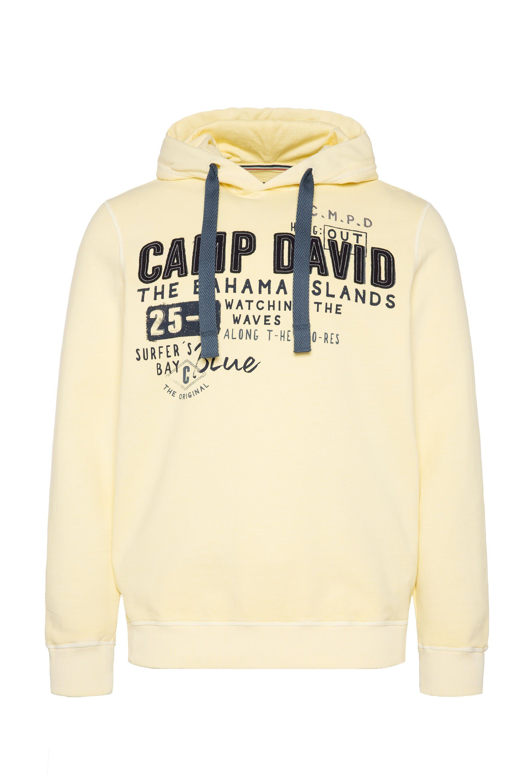DAVID CAMP mit Kapuzensweatshirt Schriftzügen sun banana