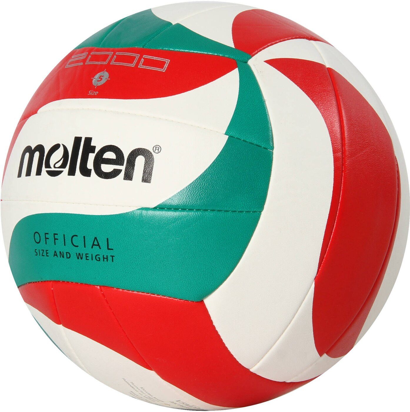 Molten Volleyball V5M2000 WEIß/GRÜN/ROT