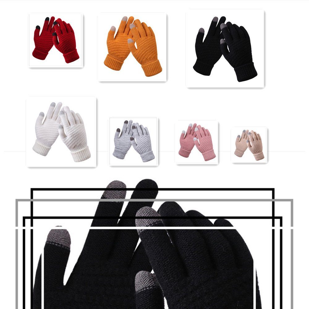Handschuhe Damen,Touchscreen Strickhandschuhe Warmer,Winterhandschuhe XDeer Warm gray Handschuhe Winterhandschuhe