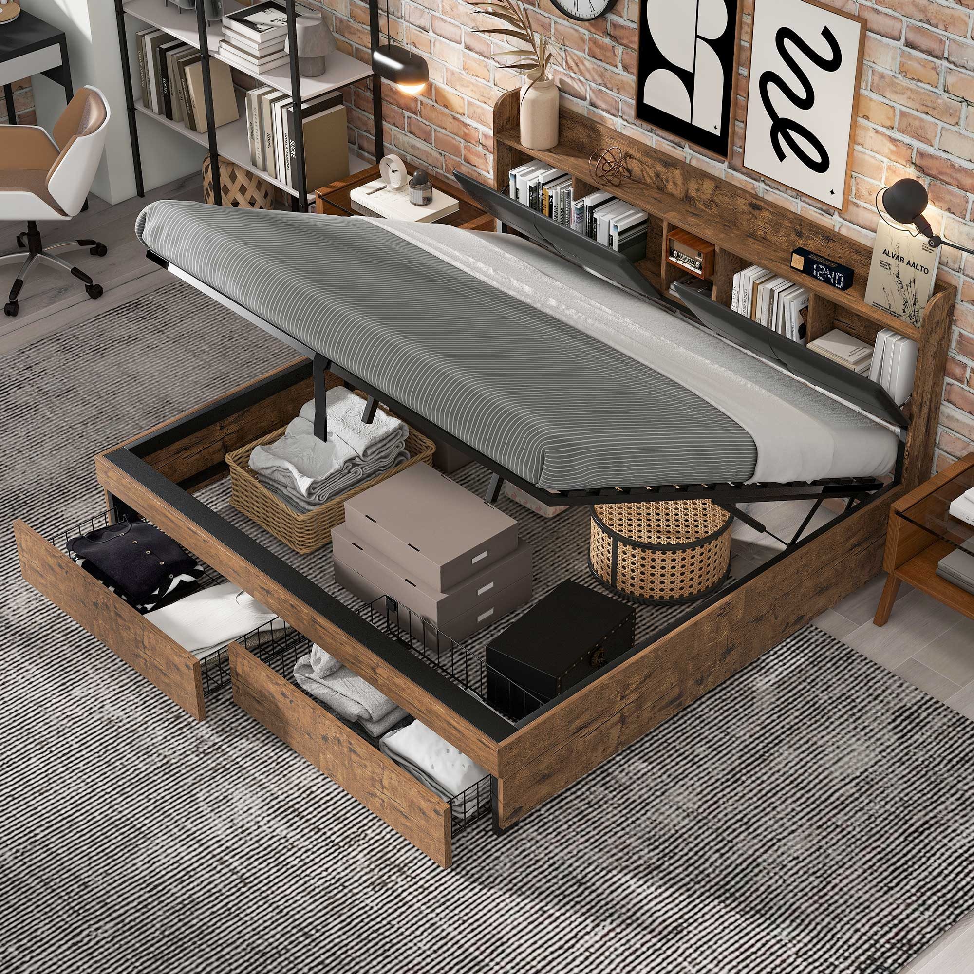 STILVORA Metallbett 180x200 Metallbett Holzbett mit günstig online kaufen