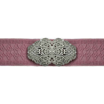 Trachtenland Gürtelschnalle Stretch-Trachtengürtel mit Schürzenschließe, Rosa