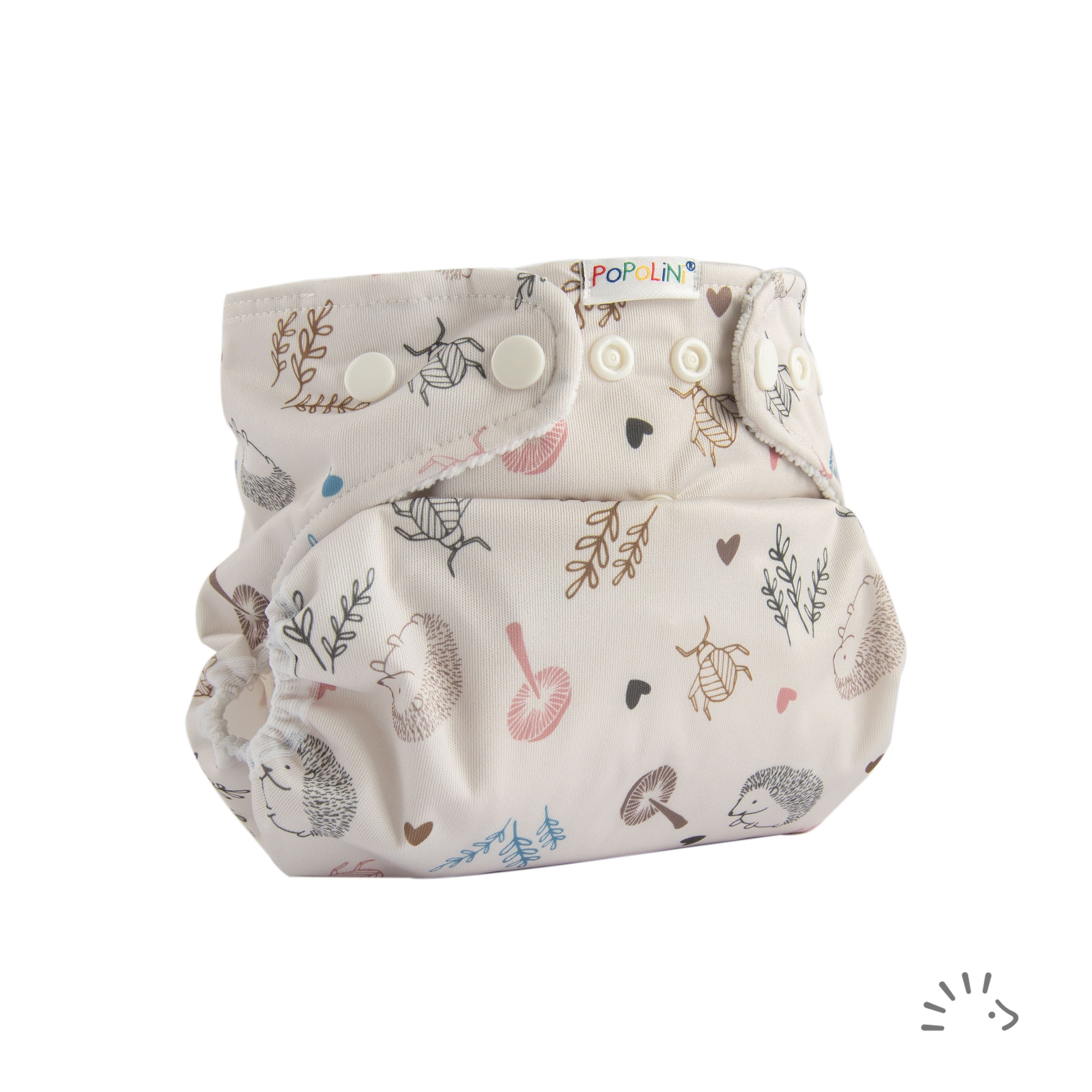 Popolini Stoffwindeln mitwachsende Überhose Snap2fit 3-15 kg