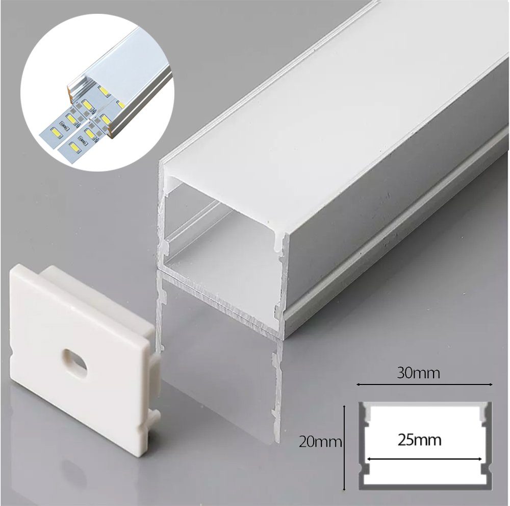 ENERGMiX LED-Stripe-Profil 2 Meter Alu Profile günstig online kaufen