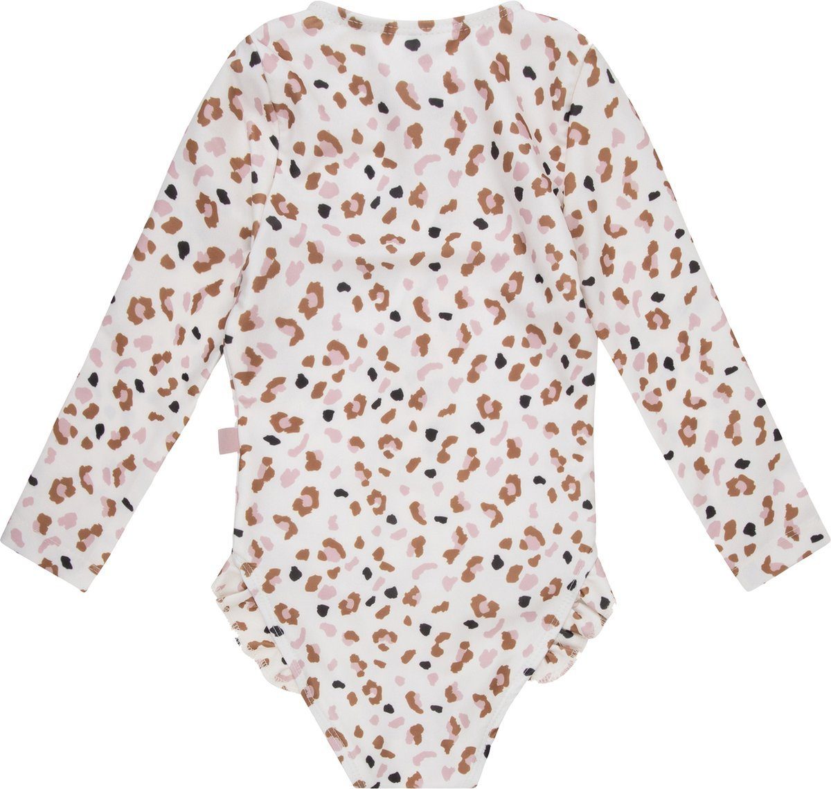 Mädchen Langarm-UV-Badeanzug, Swim für Essentials weiß/khaki Swim Leoparden Essentials Badeanzug