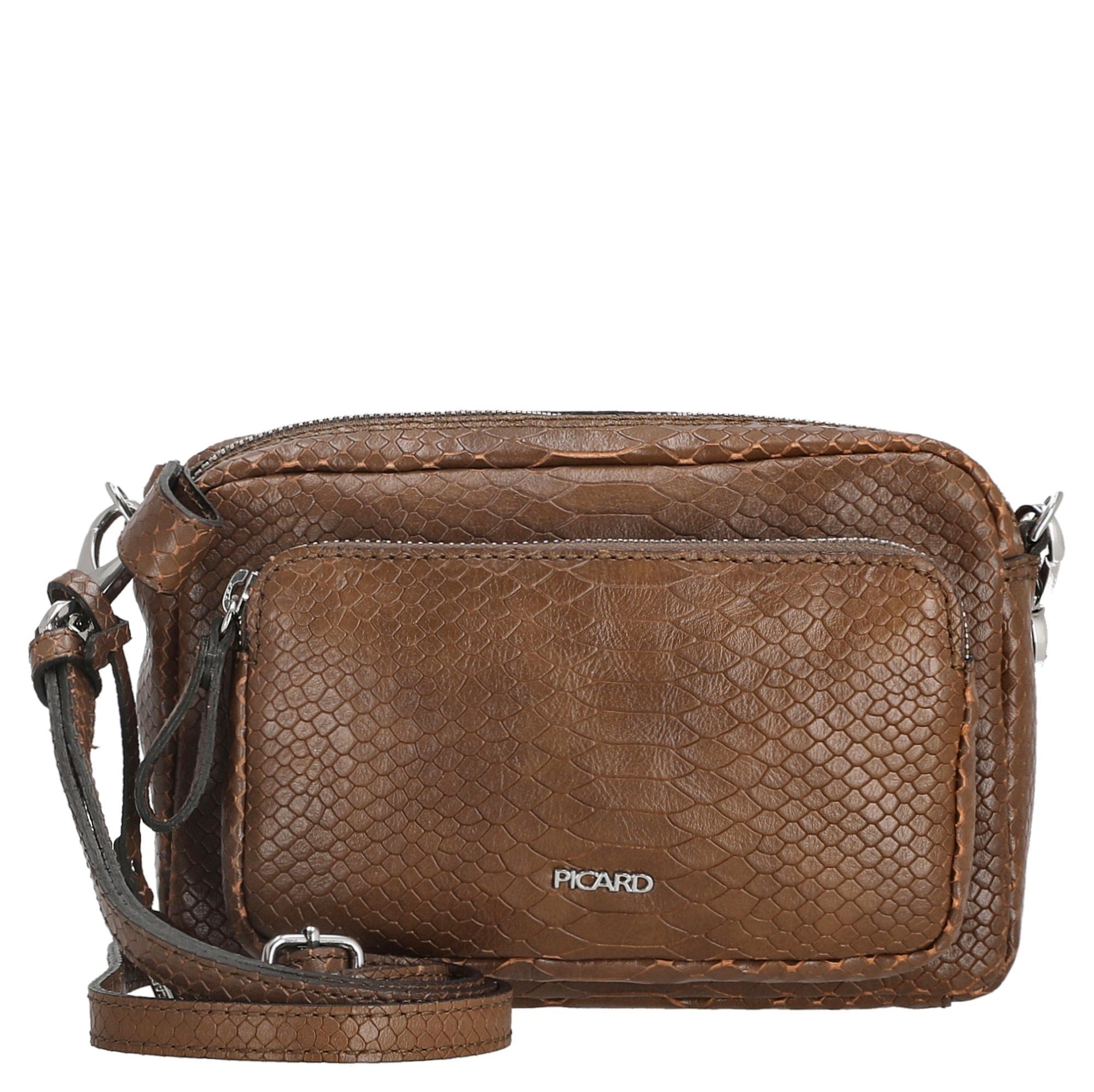 Umhängetasche Awesome - Schultertasche 22 cm Rindsleder (earth)