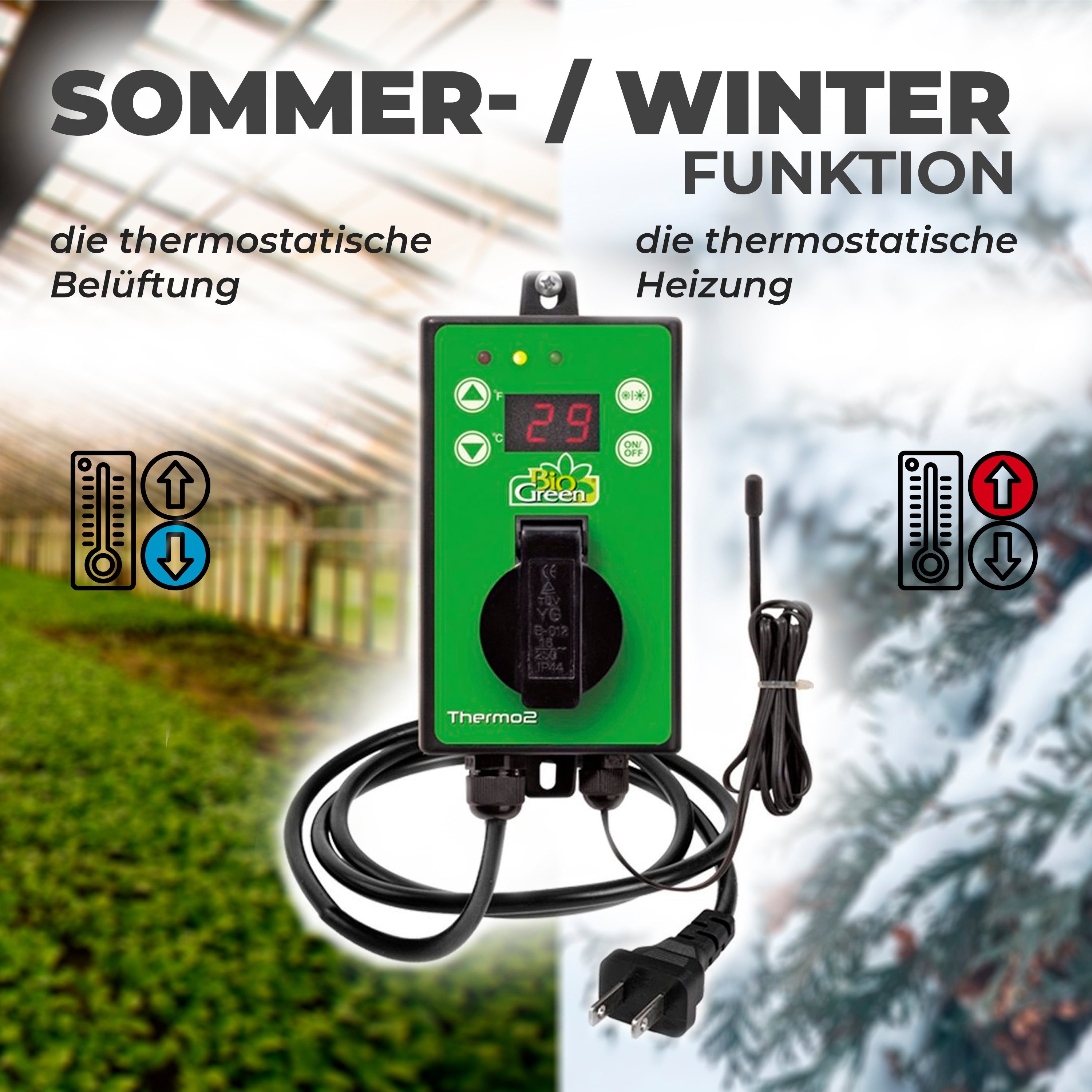 Bio Green Gewächshaus Digitalthermostat für Heizgeräte/Kühlgeräte, günstig online kaufen