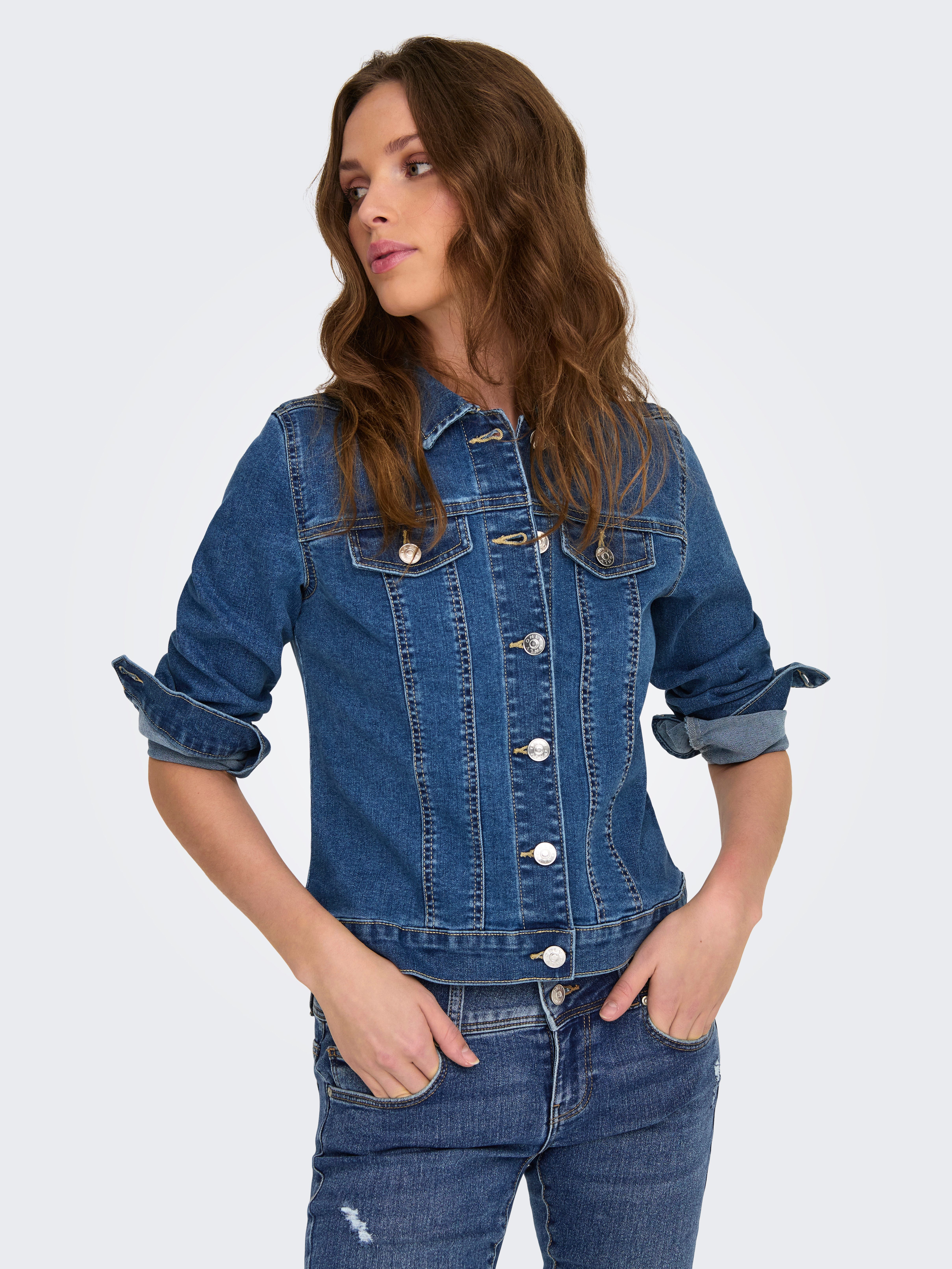ONLY Jeansjacke ONLWONDER – Jeansjacke in kurzer Form mit Stretch figurbeto günstig online kaufen