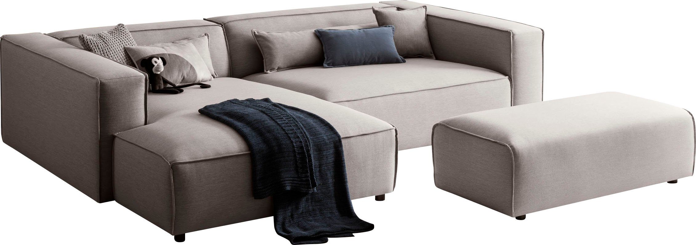 LeGer Home by Lena Gercke Ecksofa "PIARA XXL, L-Form, Schlaffunktion, Cord, günstig online kaufen
