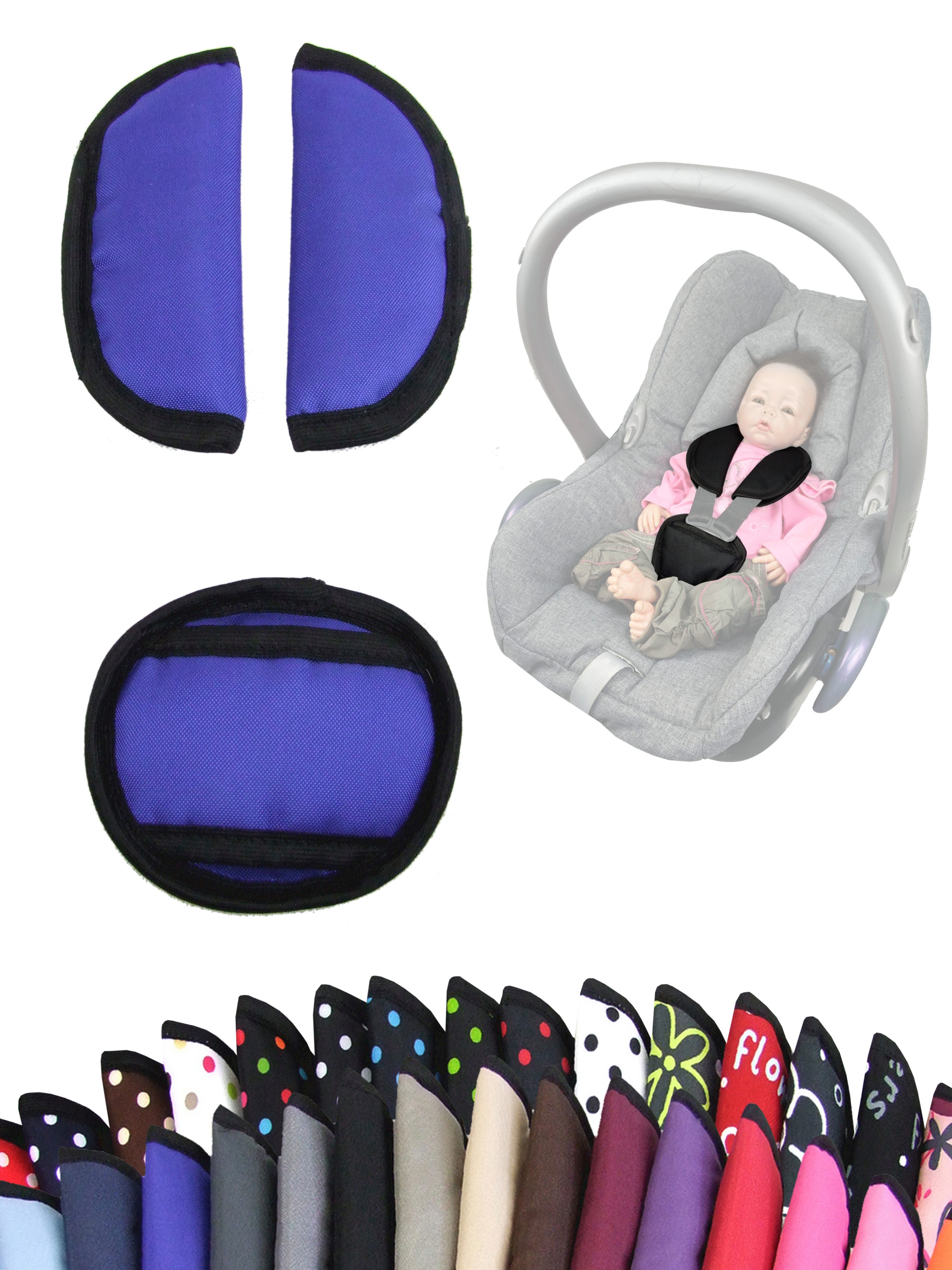 Gurtpolster Gurtpolster Set universal Babyschale Autositz z.B. Maxi Cosi Cybex