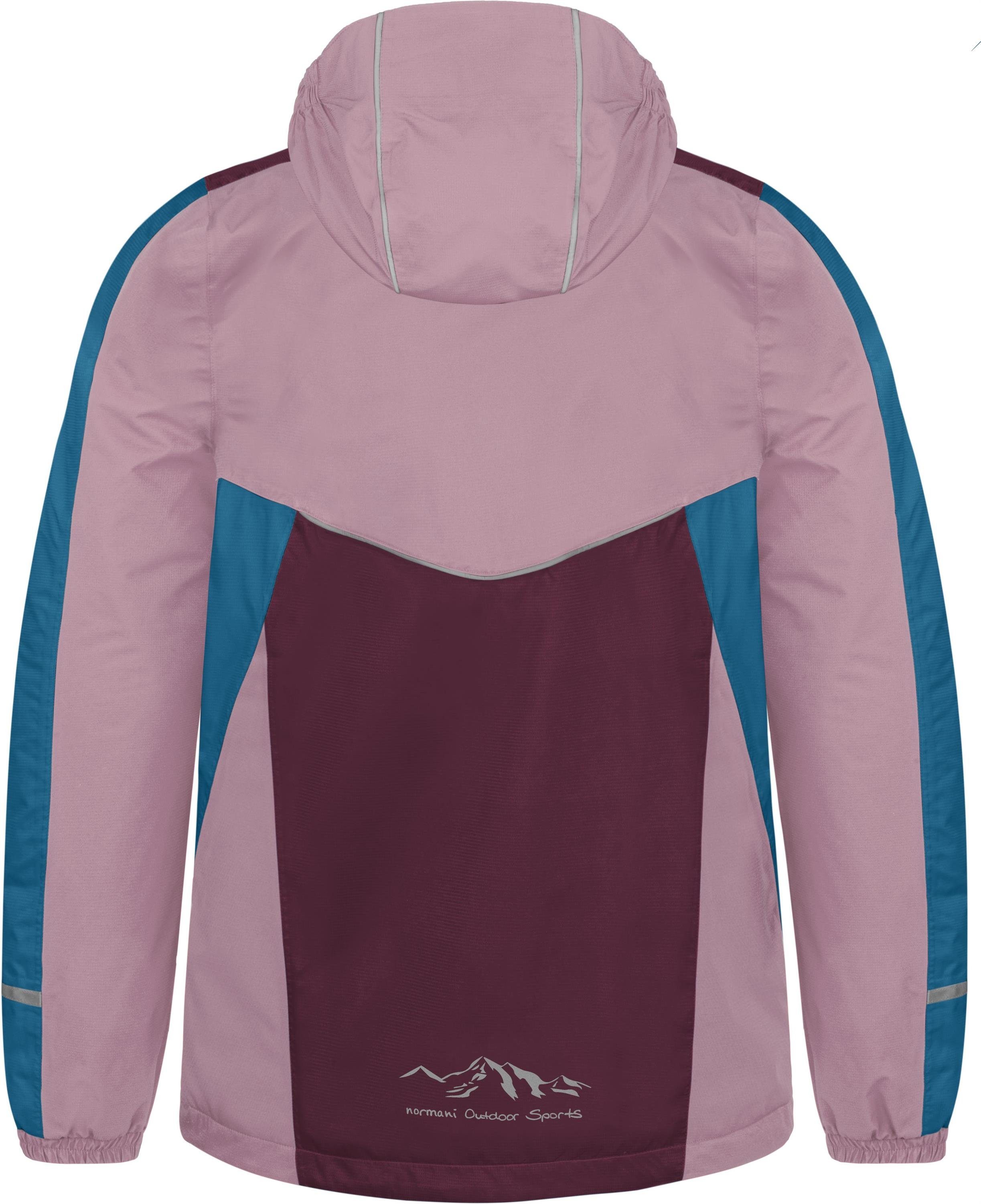 normani Regenjacke Kinder Regenjacke Puyallup Wasserdichte Sommerjacke, ungefütterte Outdoorjacke mit Reflektoren – Bild 3 von 5