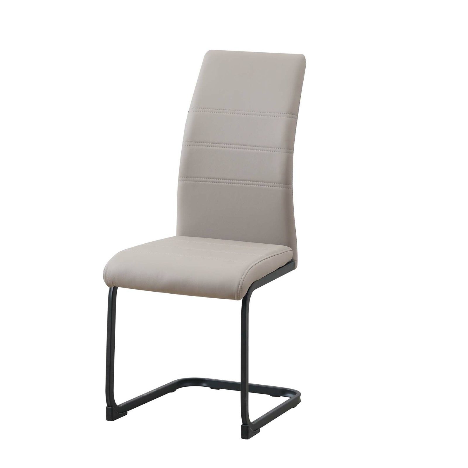 HTI-Line Freischwinger Schwingstuhl 2er Set PU cappuccino SallyP (Set, 2 St), Freischwinger Esszimmerstuhl Kunstleder