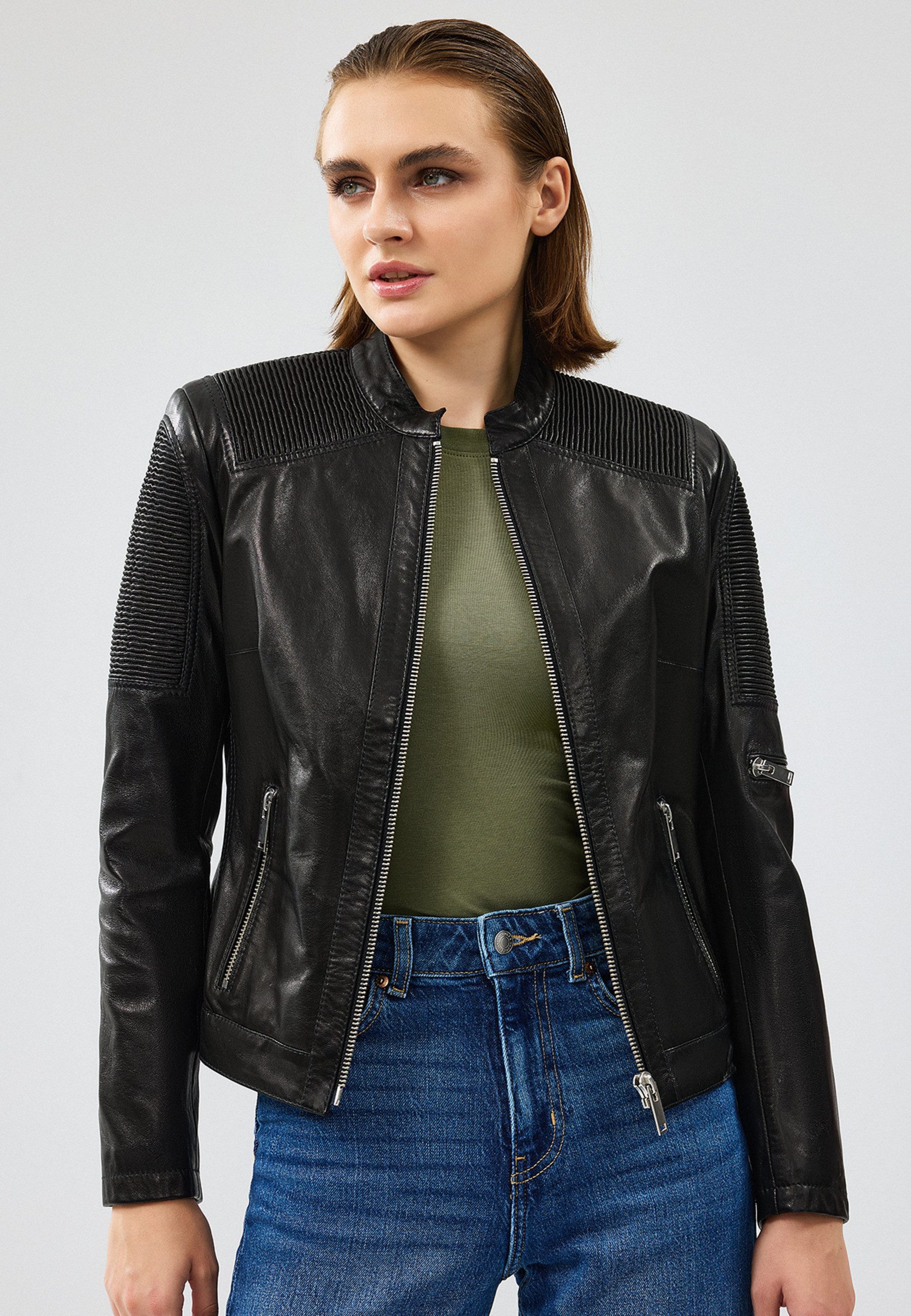 Derimod Lederjacke Firenze Kurze Lederjacke