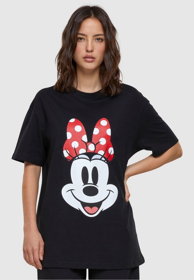 Merchcode T-Shirt Damen Ladies Disney 100 Minnie Smiles Tee (1-tlg),  Stylisches T-Shirt aus angenehmer Baumwollmischung