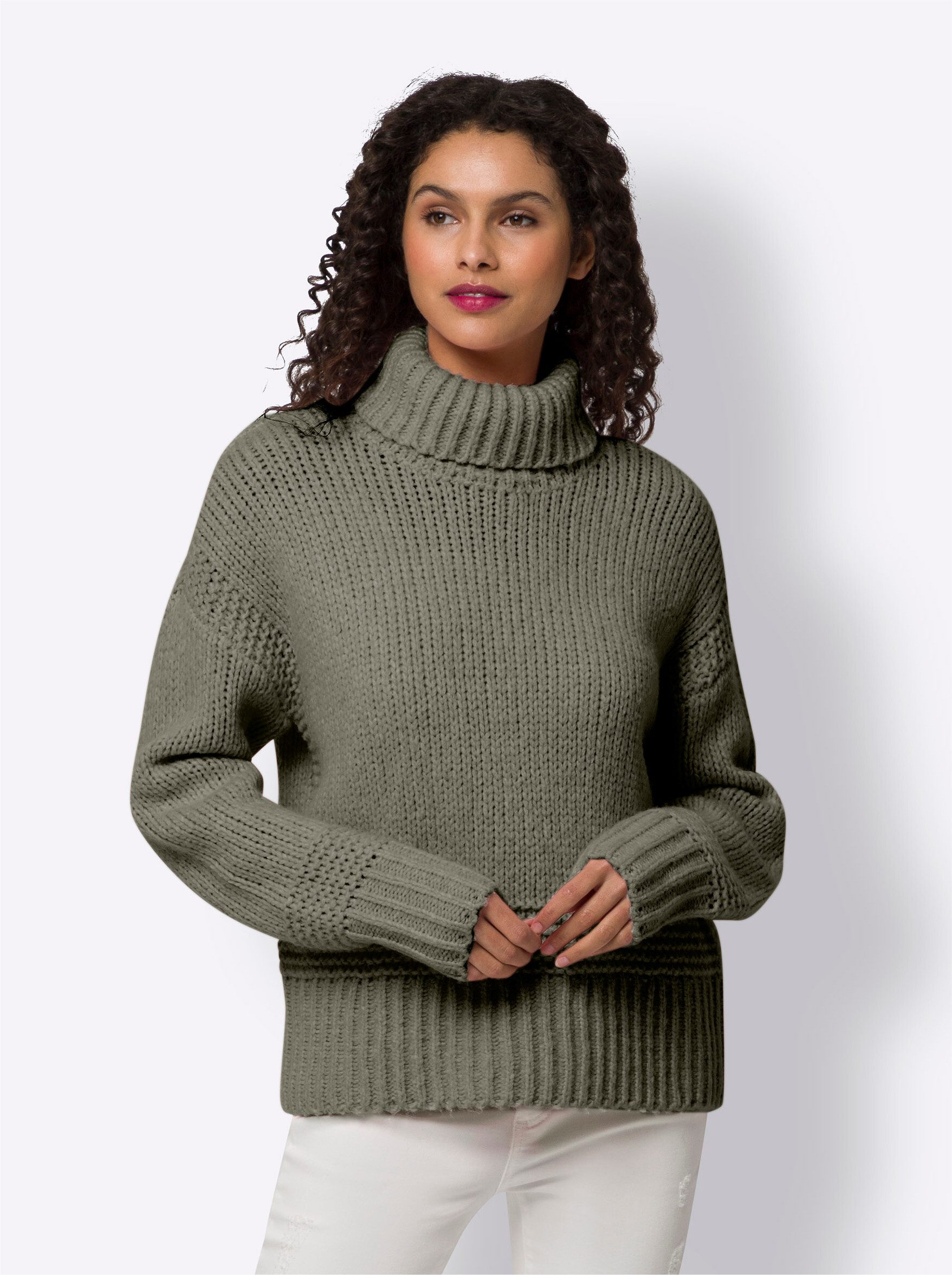 heine Strickpullover Stehkragenpullover . günstig online kaufen