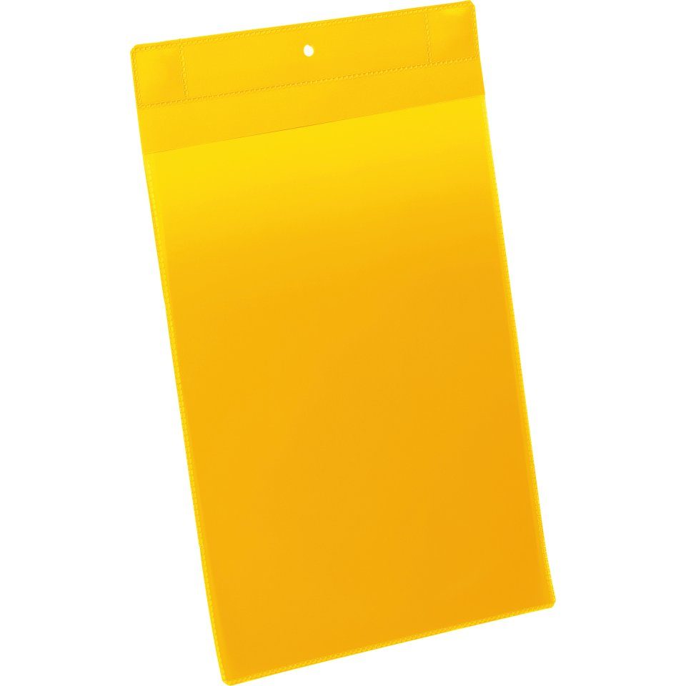 Hochformat, Werbeanlagen gelb/transparent, DURABLE Magnet-Kennzeichnungstasche, König A4, Montagezubehör 10/VE