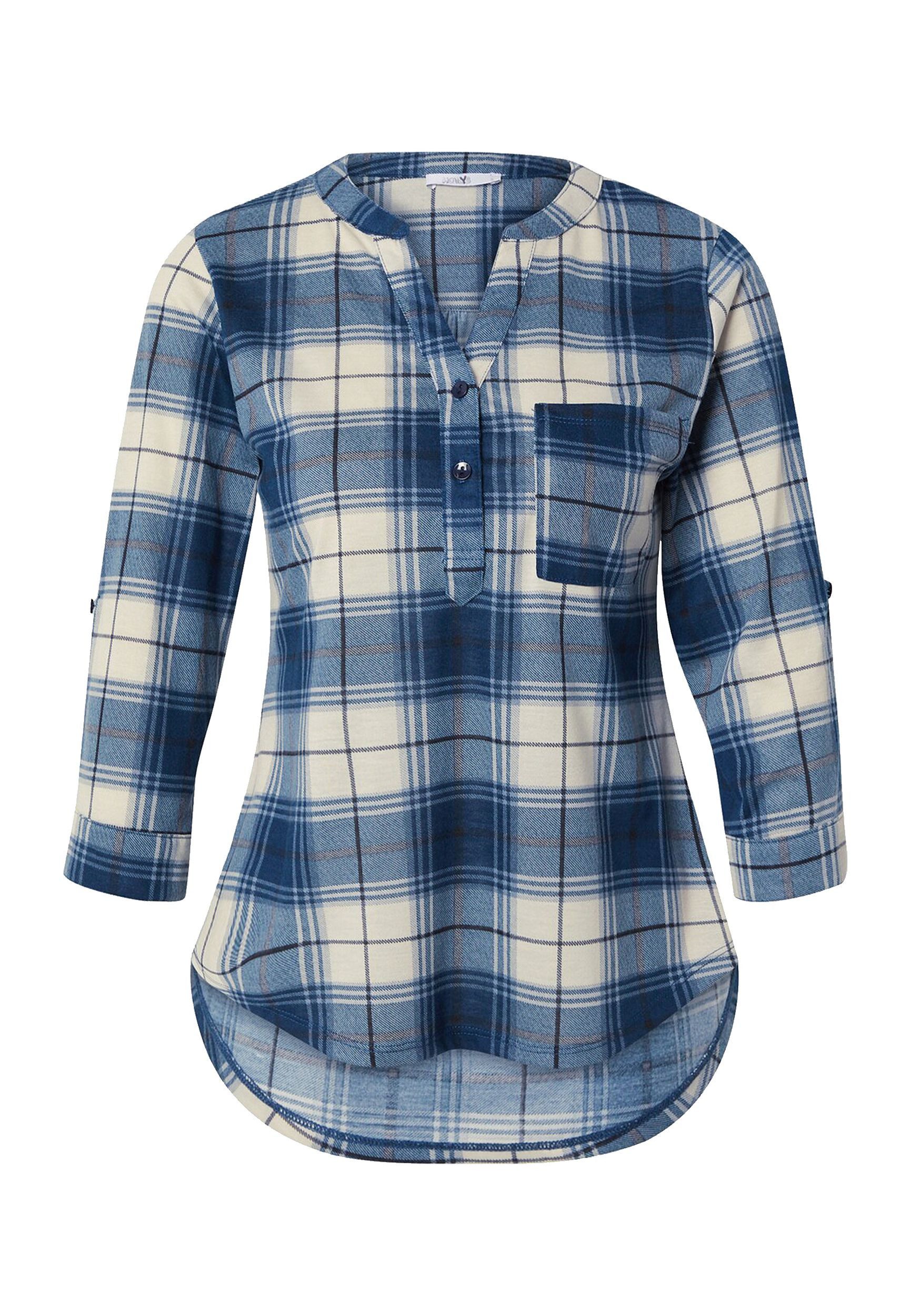 HaILY’S Blusenshirt Karomuster Hemd, Rundhals, halbe Ärmel 3/4 P BL Di44nar günstig online kaufen