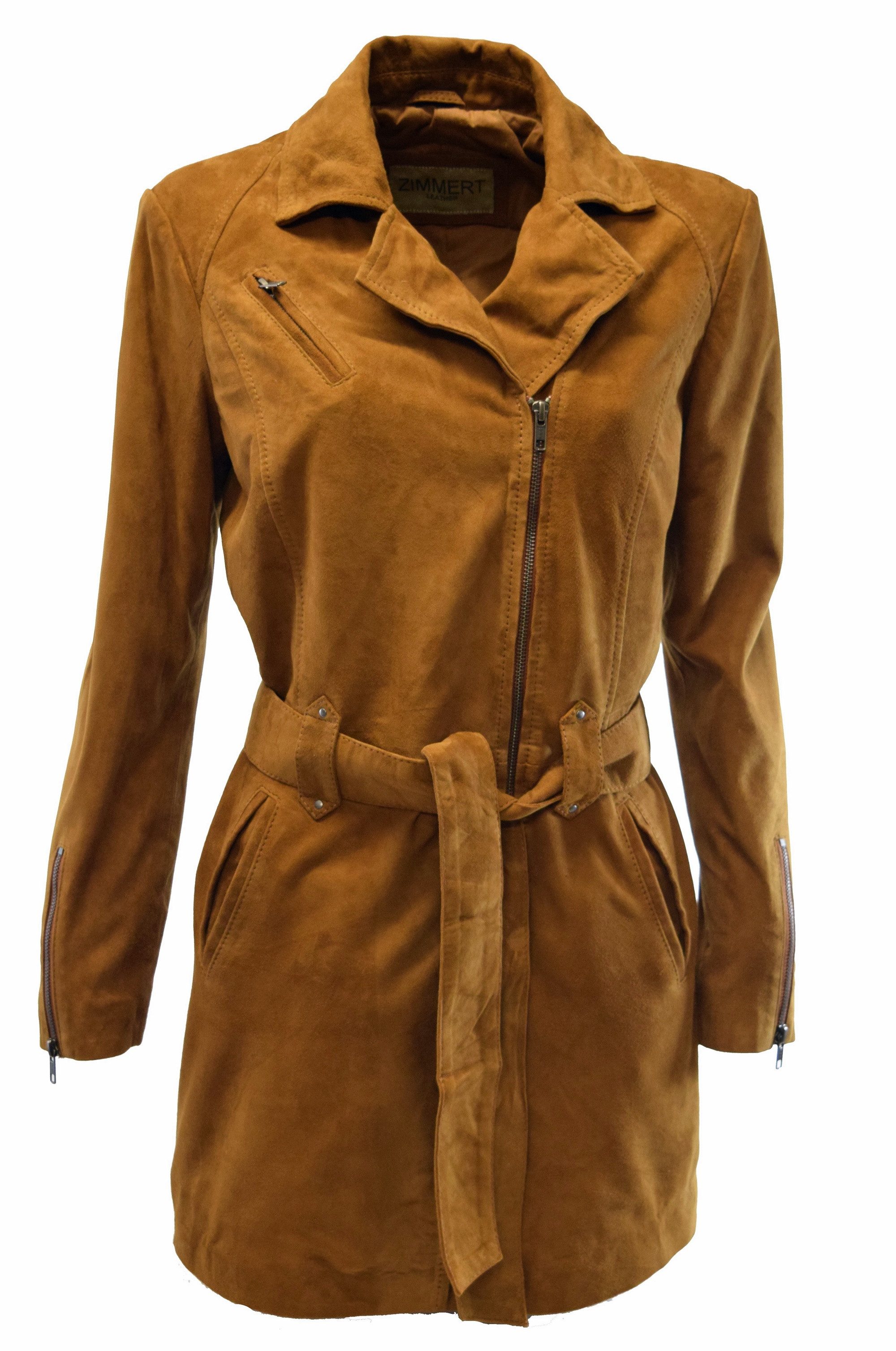 Zimmert Leather Ledermantel UNA weiches Wildleder, günstig online kaufen