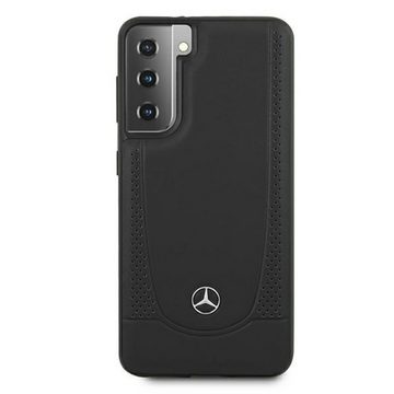 Mercedes Handyhülle Mercedes Samsung Galaxy S21 Plus Urban Line Leder Case Cover Schwarz