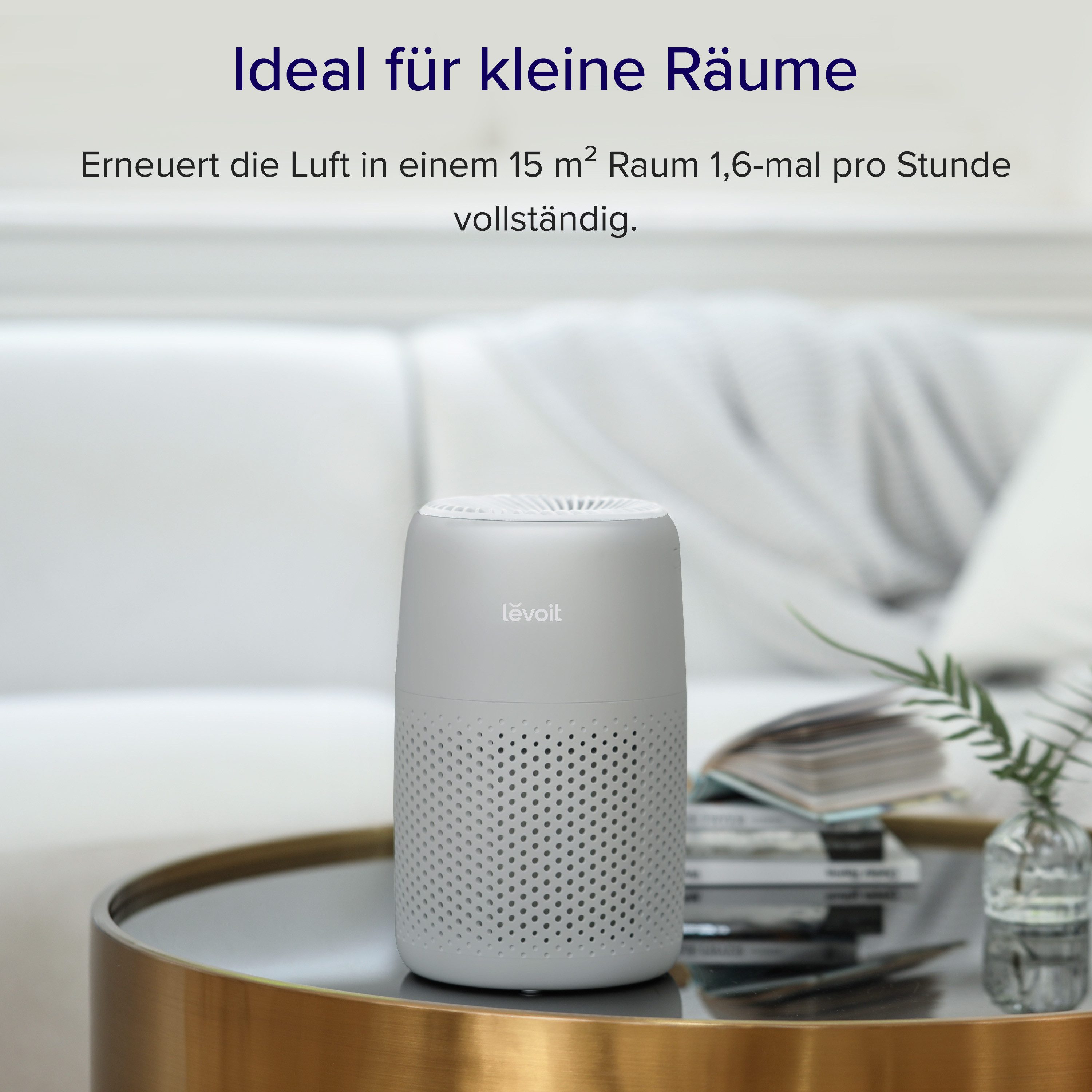 Levoit Luftreiniger Core Mini Pro Air Purifier, für 15 m² Räume, HEPA-Filtersystem, platzsparend, schlaffreundlich, Aromatherapie