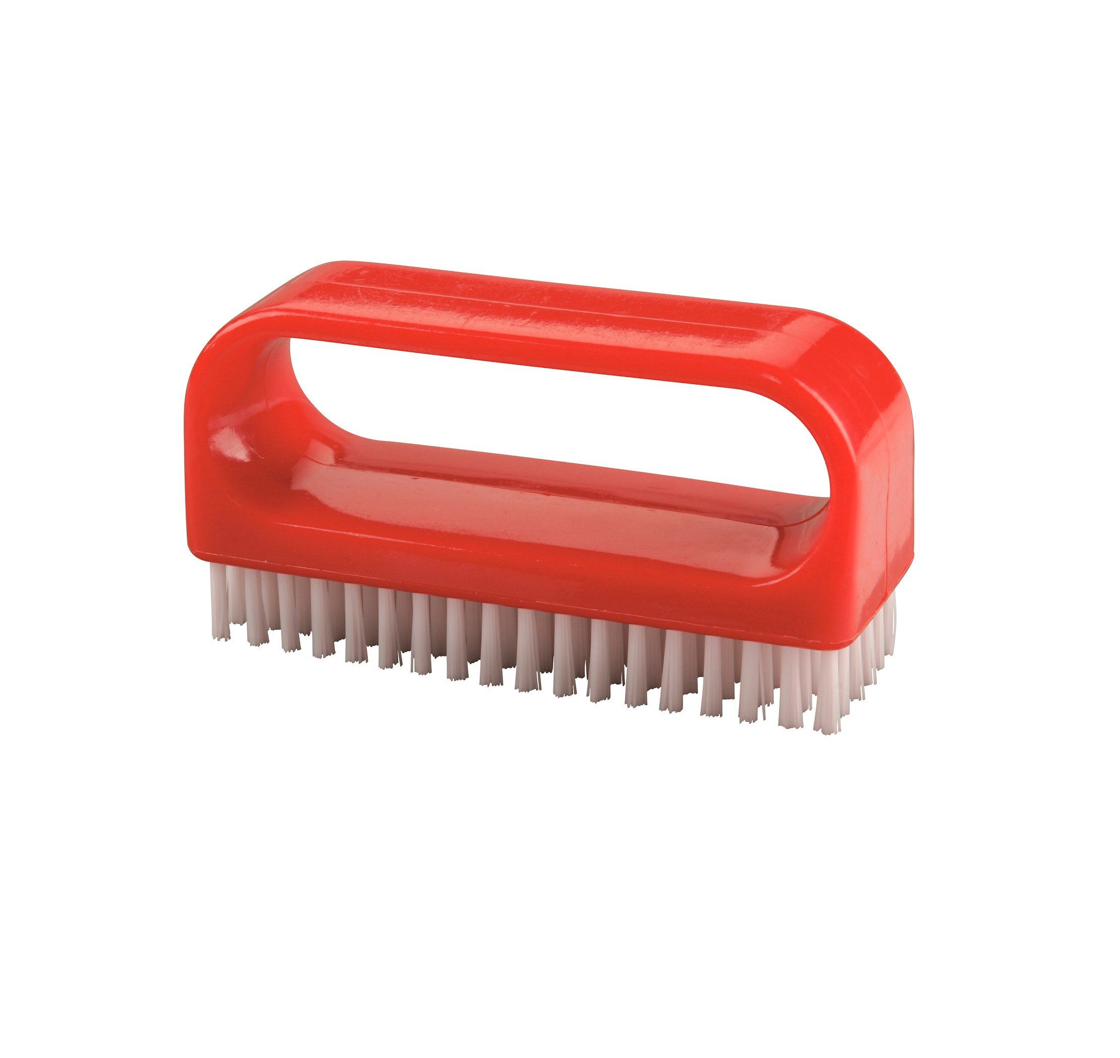haug bürsten Reinigungsbürste Nagelbürste mit Bügel aus Nylon - Rot, Idealer Helfer zur Pflege Ihrer Fingernägel - Made in Germany