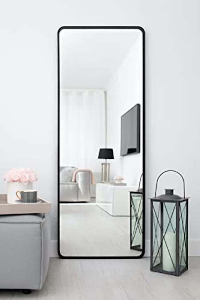 MySpiegel.de Wandspiegel Rechteckiger Wandspiegel mit Alurahmen in Schwarz günstig online kaufen