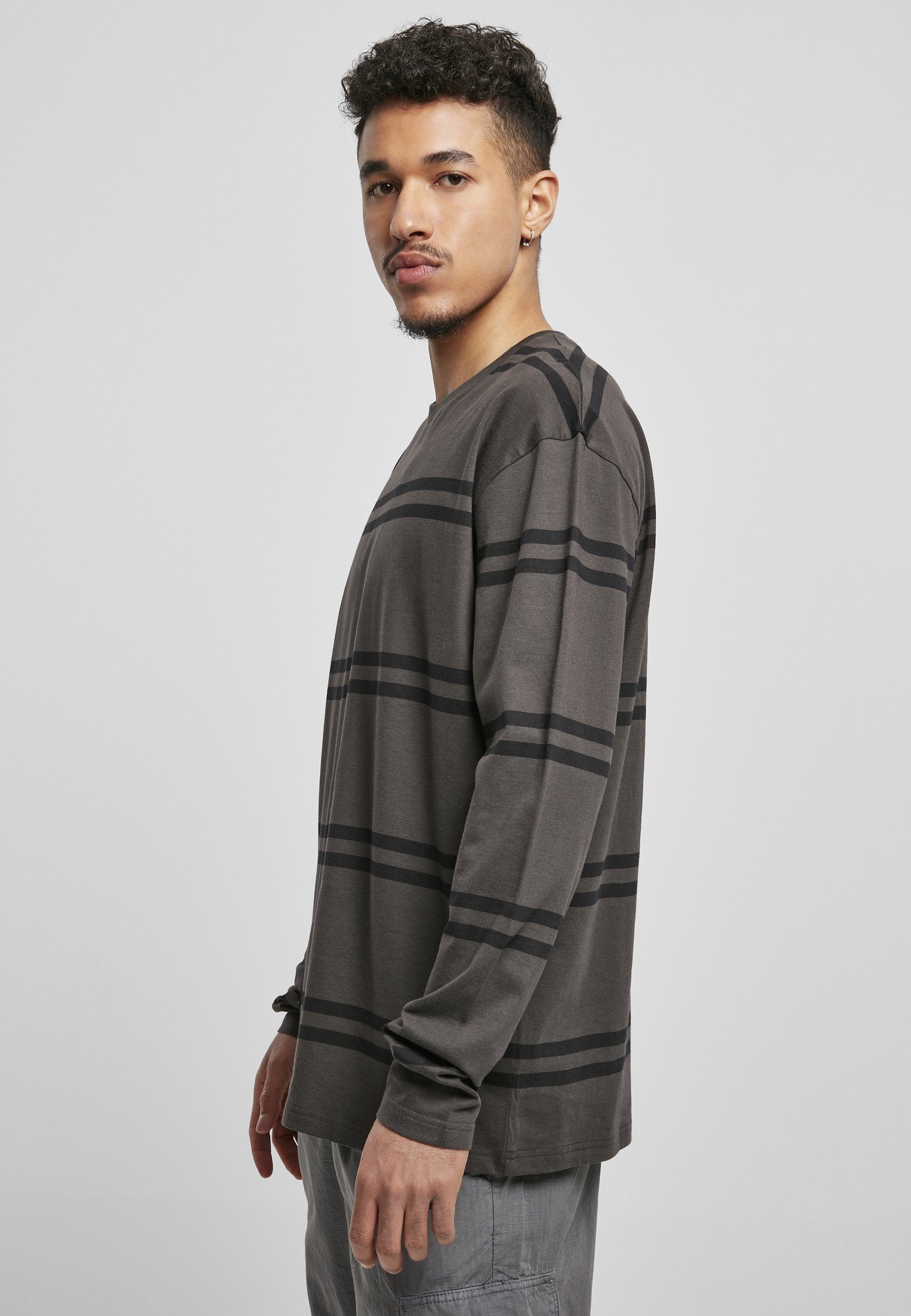 Oversized Striped Herren Langarmshirt URBAN Longsleeve CLASSICS (1-tlg)