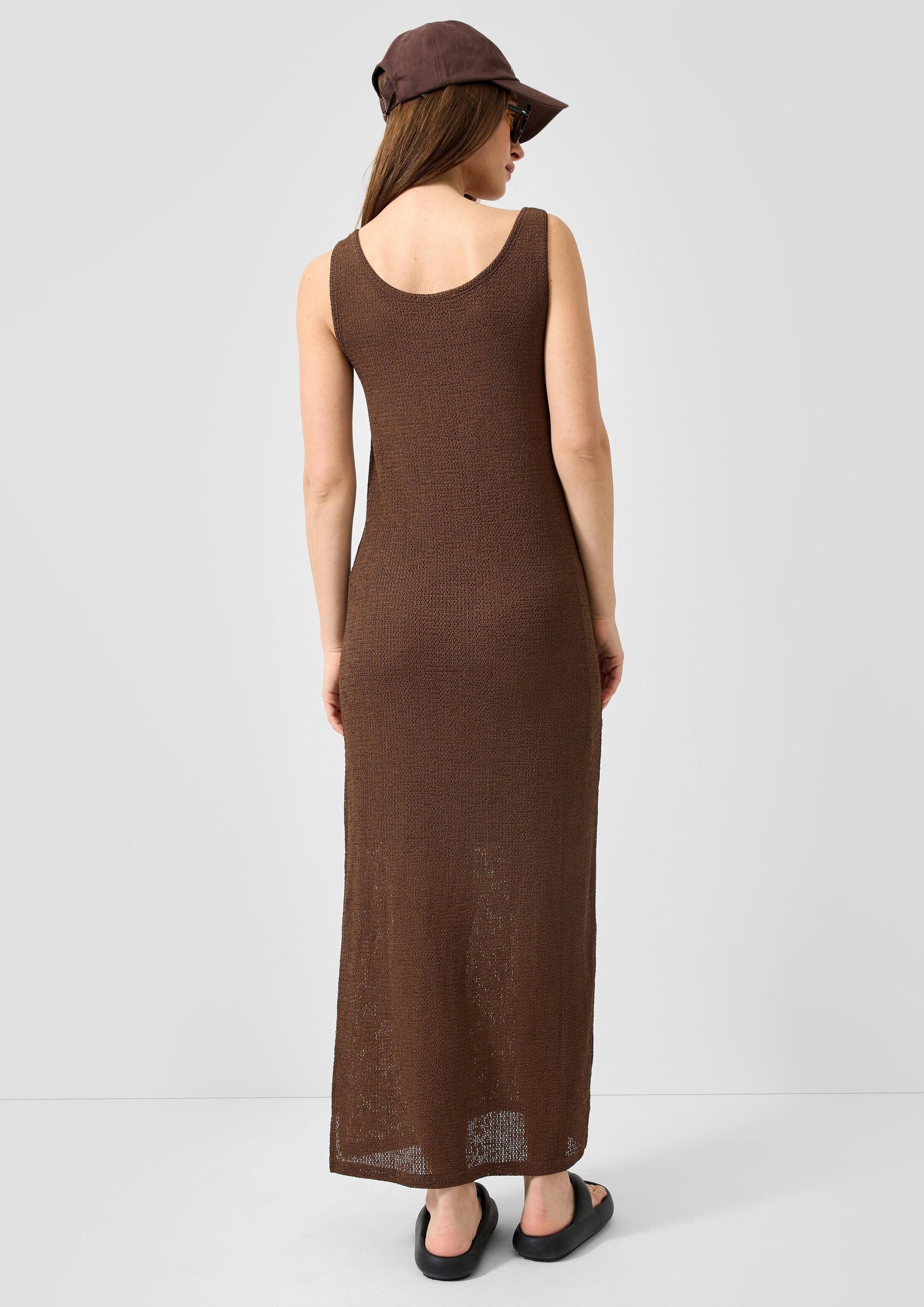 QS Maxikleid Kleid Schmales Kleid mit Struktur