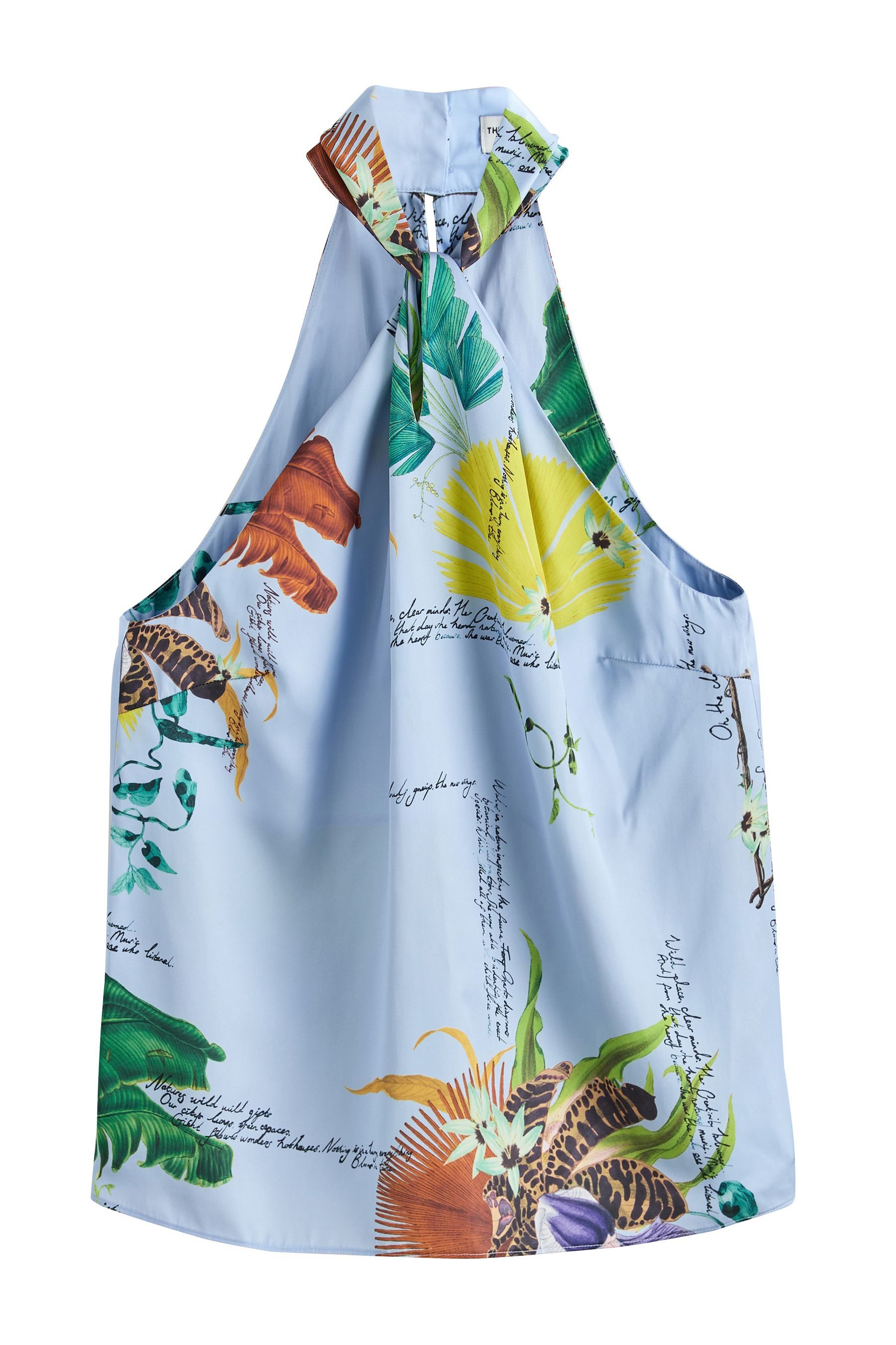 Next Neckholdertop Kew Collection Neckholdertop Satin Pflanzenmotiv (1-tlg)