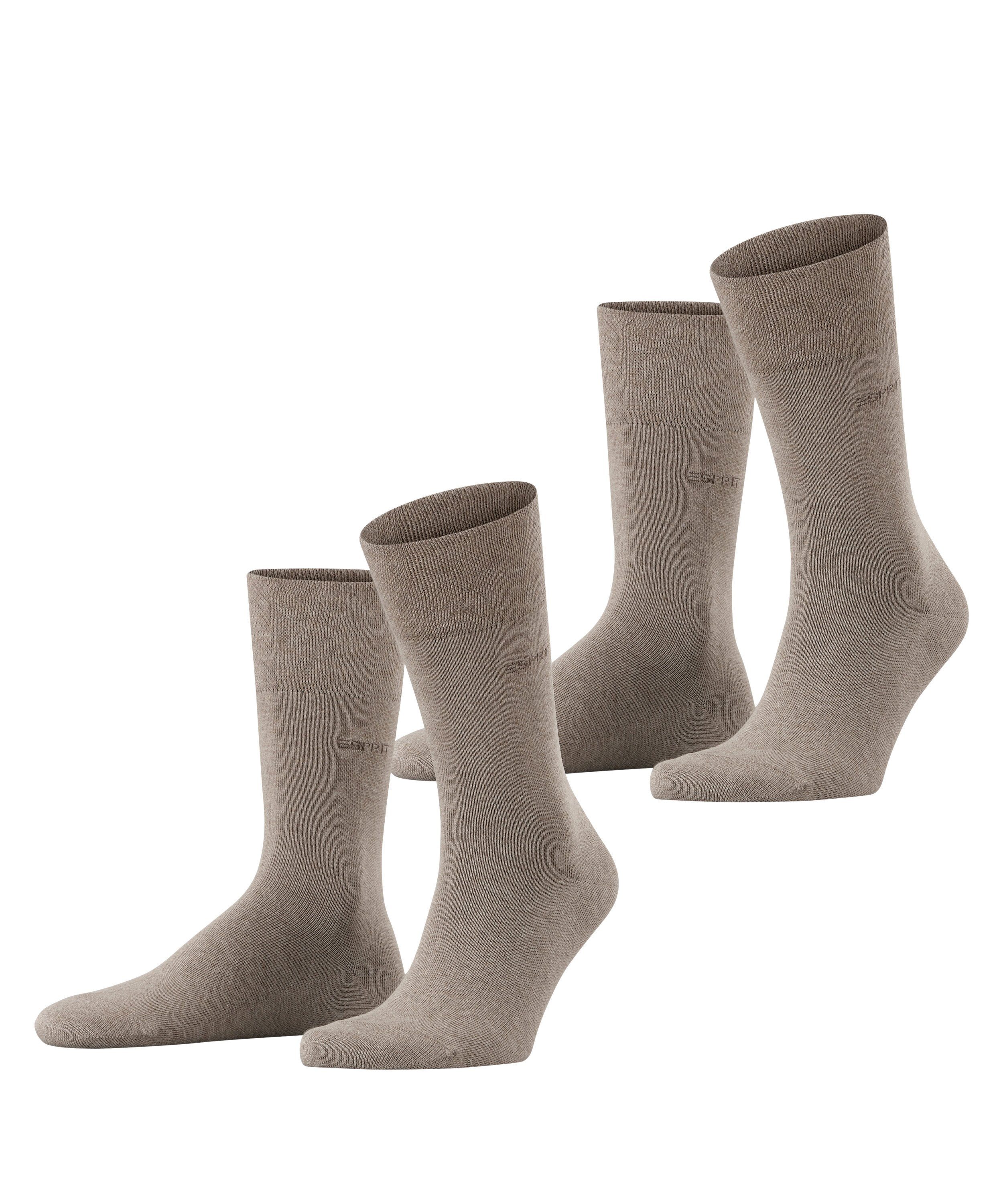 Esprit Socken Basic Easy 2-Pack (2-Paar) nutmeg mel (5410)