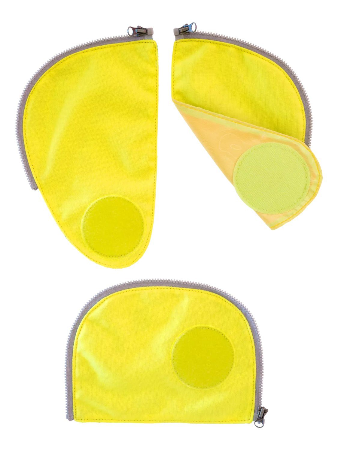 ergobag Schulranzen Fluo Zip Set (3-tlg), reflektierend