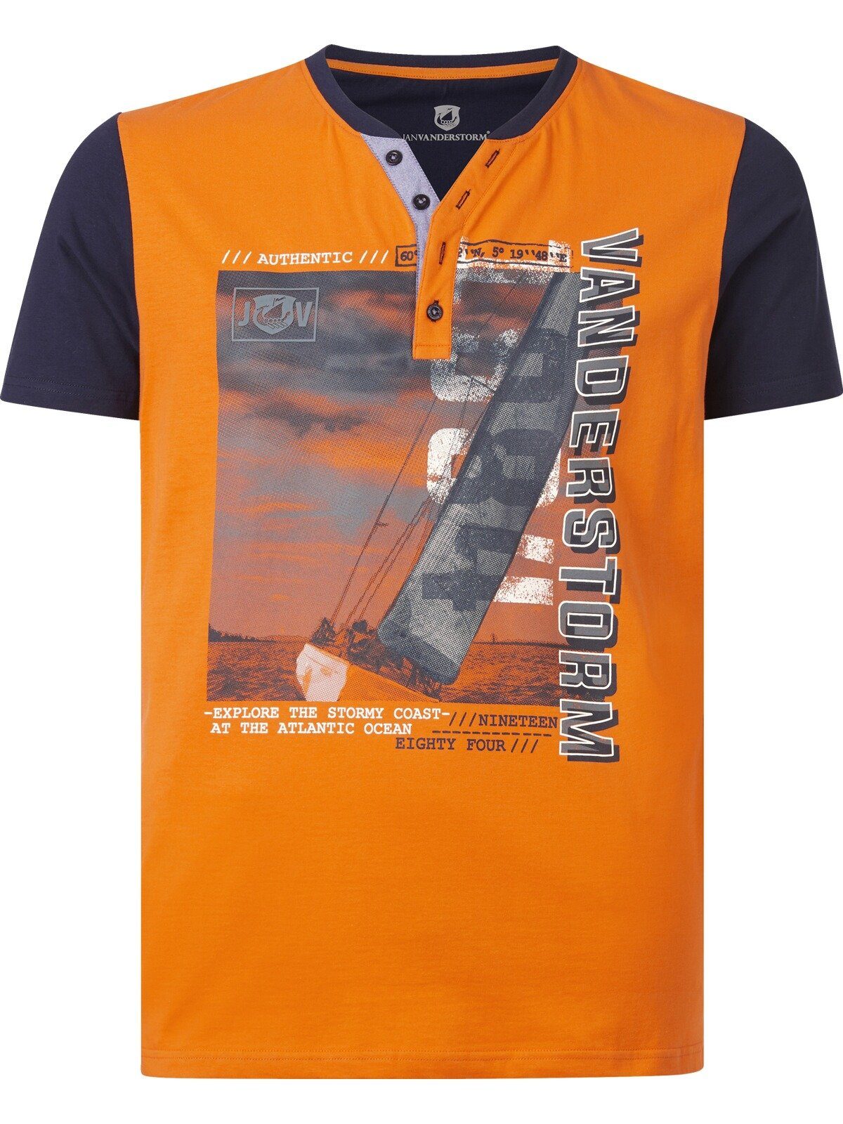 Jan Vanderstorm T-Shirt MUNIBERT Segelsport-Motiv mit