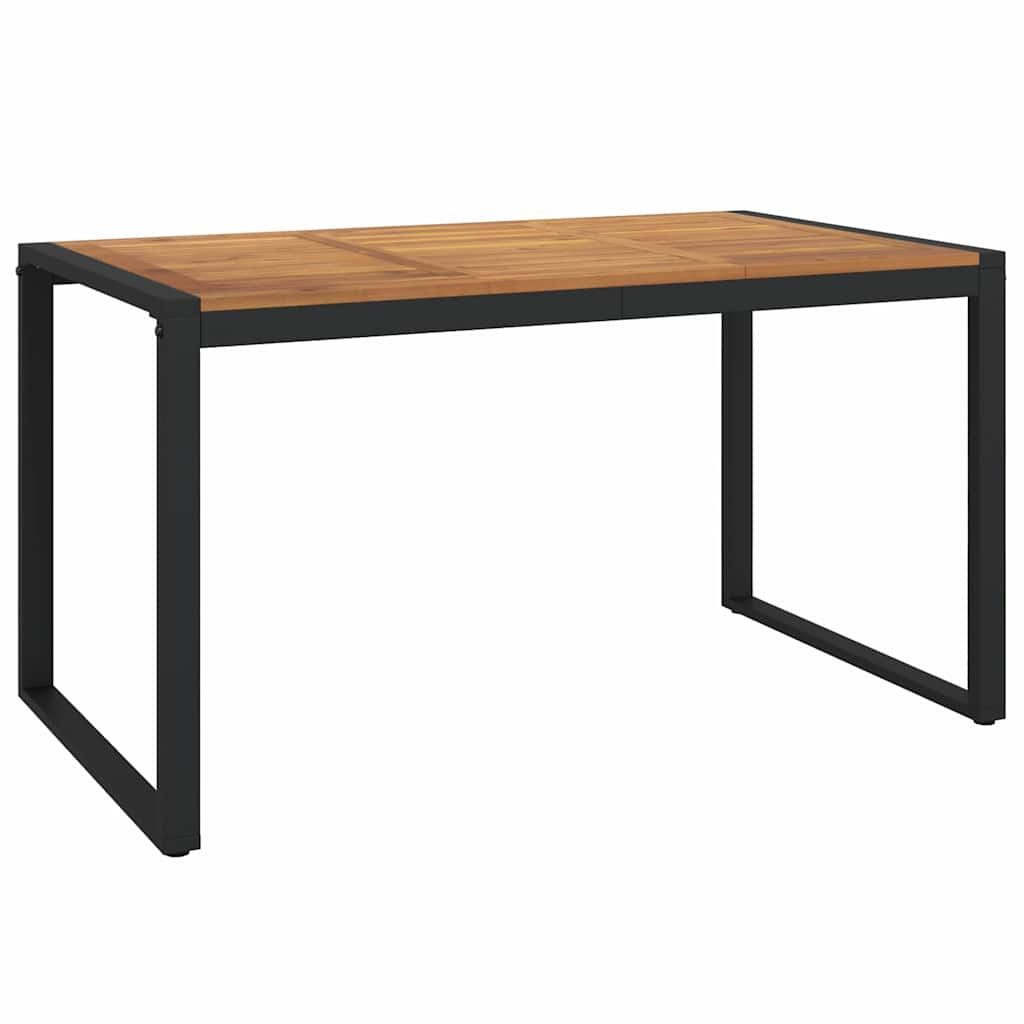 vidaXL Gartentisch Gartentisch mit Beinen in U-Form 140×80×75 cm Massivholz (1-St)