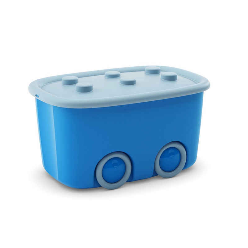 Smartbox Pro Spielzeugtruhe (1 St), Aufbewahrungsboxen mit Deckel Spielzeugkiste Spielzeugbox bunt 46 Liter Größe L