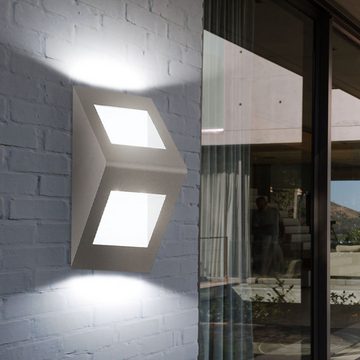 EGLO Außen-Wandleuchte, Leuchtmittel inklusive, Warmweiß, 19 Watt LED Außen Leuchte Haus Wand Beleuchtung Hof Up Down