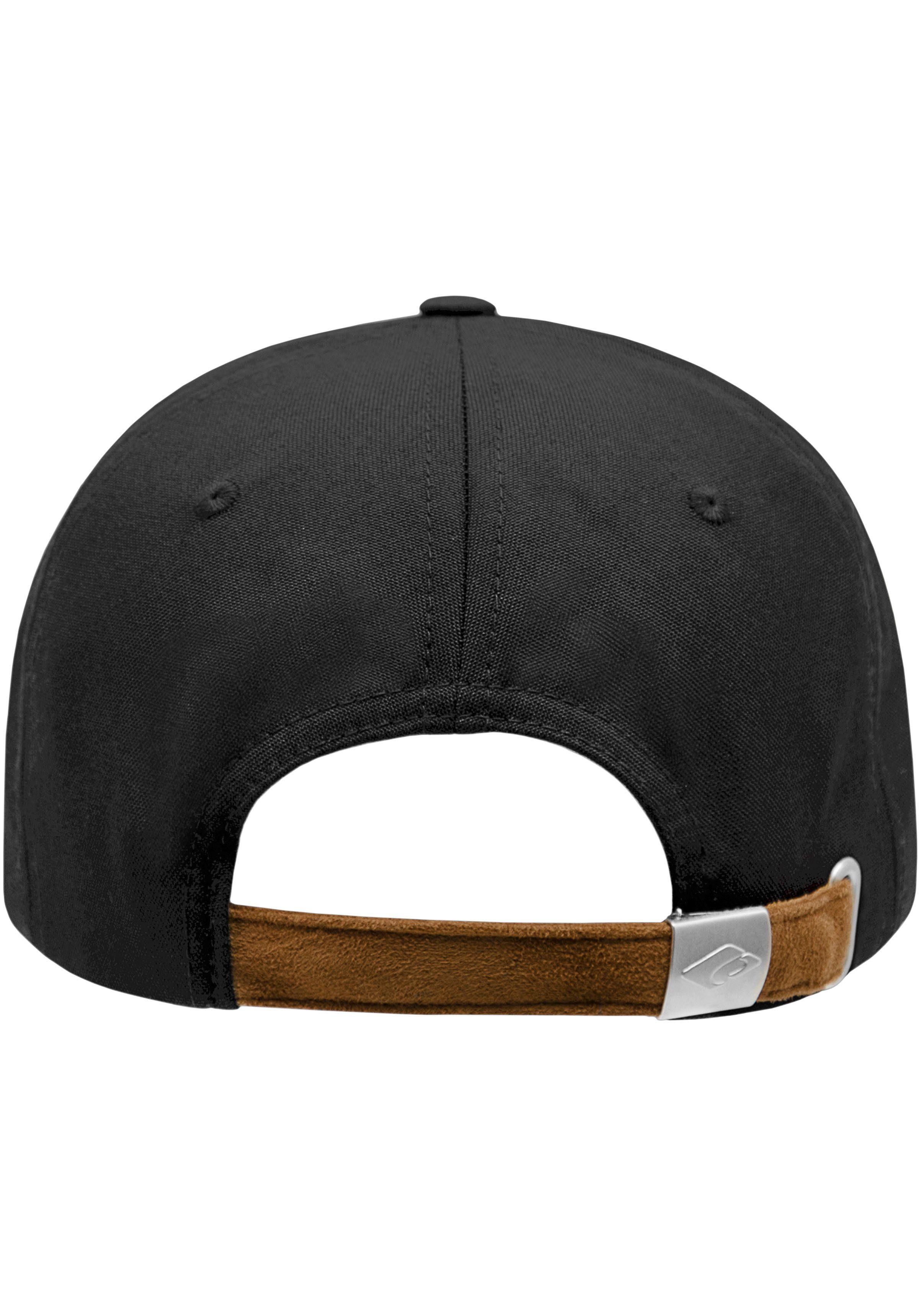 chillouts Baseball Cap Amadora melierter One Size, Optik, schwarz verstellbar Hat in