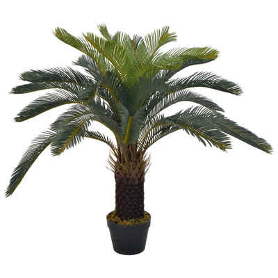 Kunstrasen Künstliche Pflanze Cycas-Palme mit Topf Grün 90 cm, vidaXL, Höhe: 90 mm