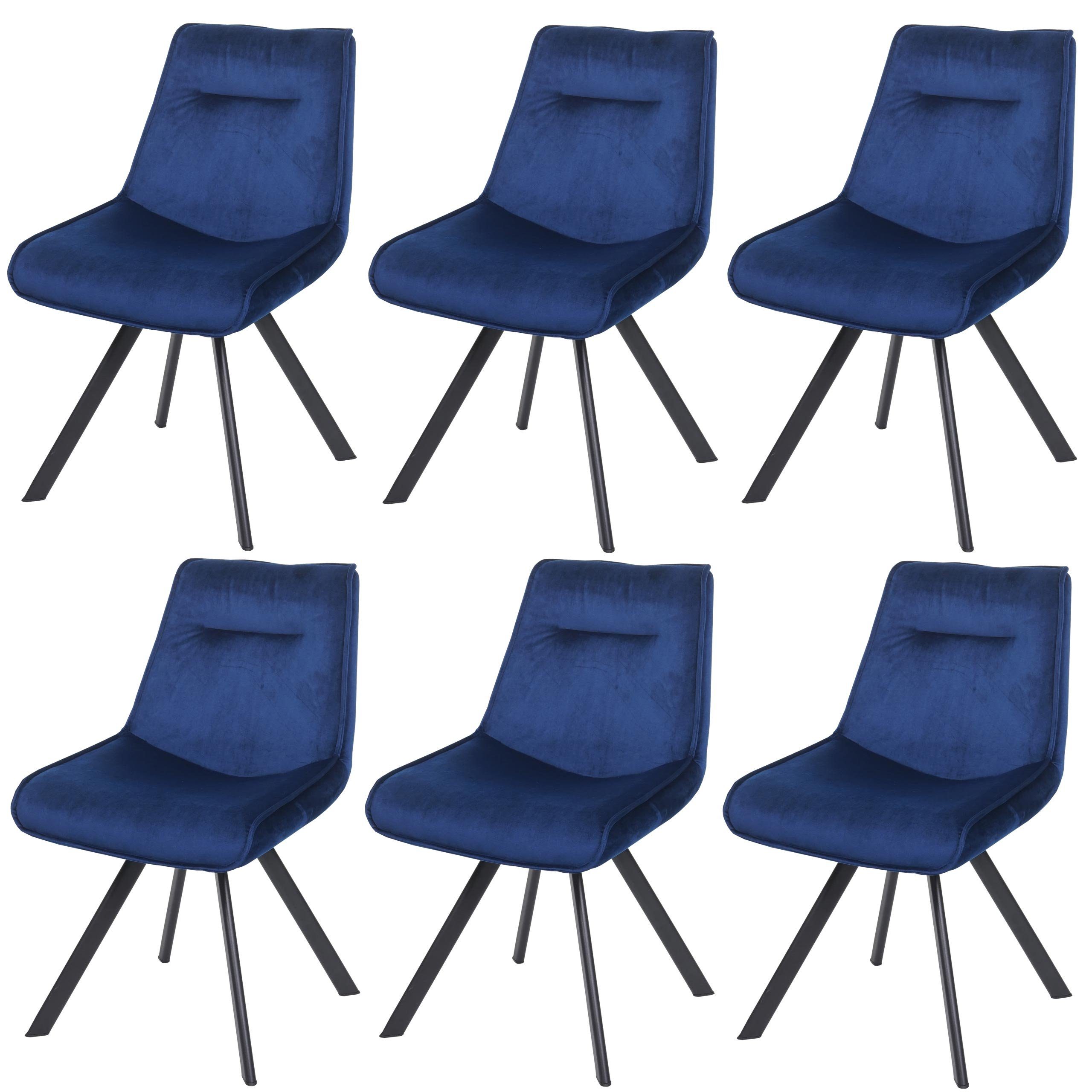 MCW Esszimmerstuhl MCW-K24-6 (6er-Set), Stabiles Stativgestell, Weiche Sitzfläche durch 9cm-Polsterdicke | Stühle