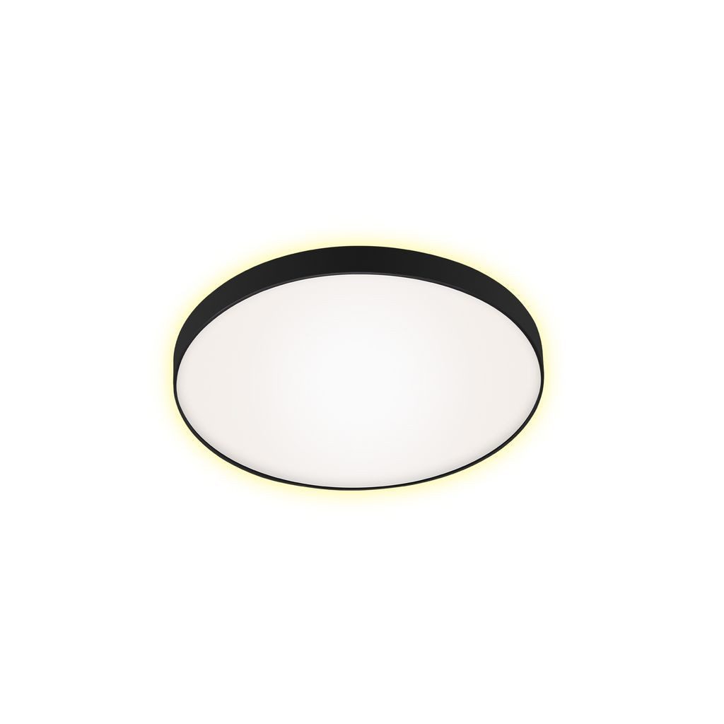 Briloner Leuchten LED Deckenleuchte 3443-115, LED fest integriert, 2700K - Extra-Warmweiß, mit Backlighteffekt, IP20, weiß-schwarz, 28,5 cm