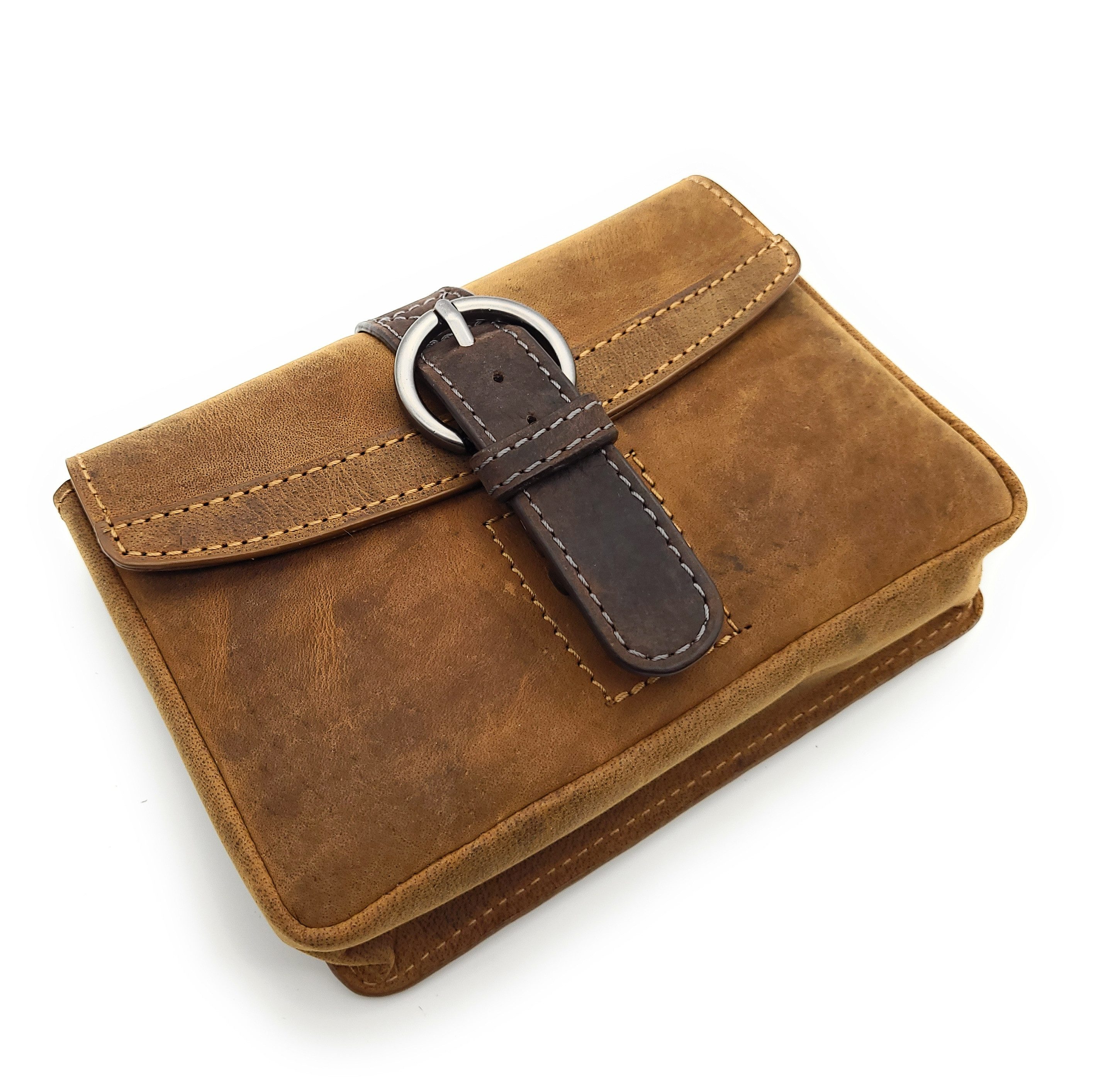 JOCKEY CLUB Gürteltasche Tiamo Hüfttasche aus Hunterleder – stilvoll & funktional, Echtleder, Steckschloss, Gürtelbefestigung, ideal für den Alltag