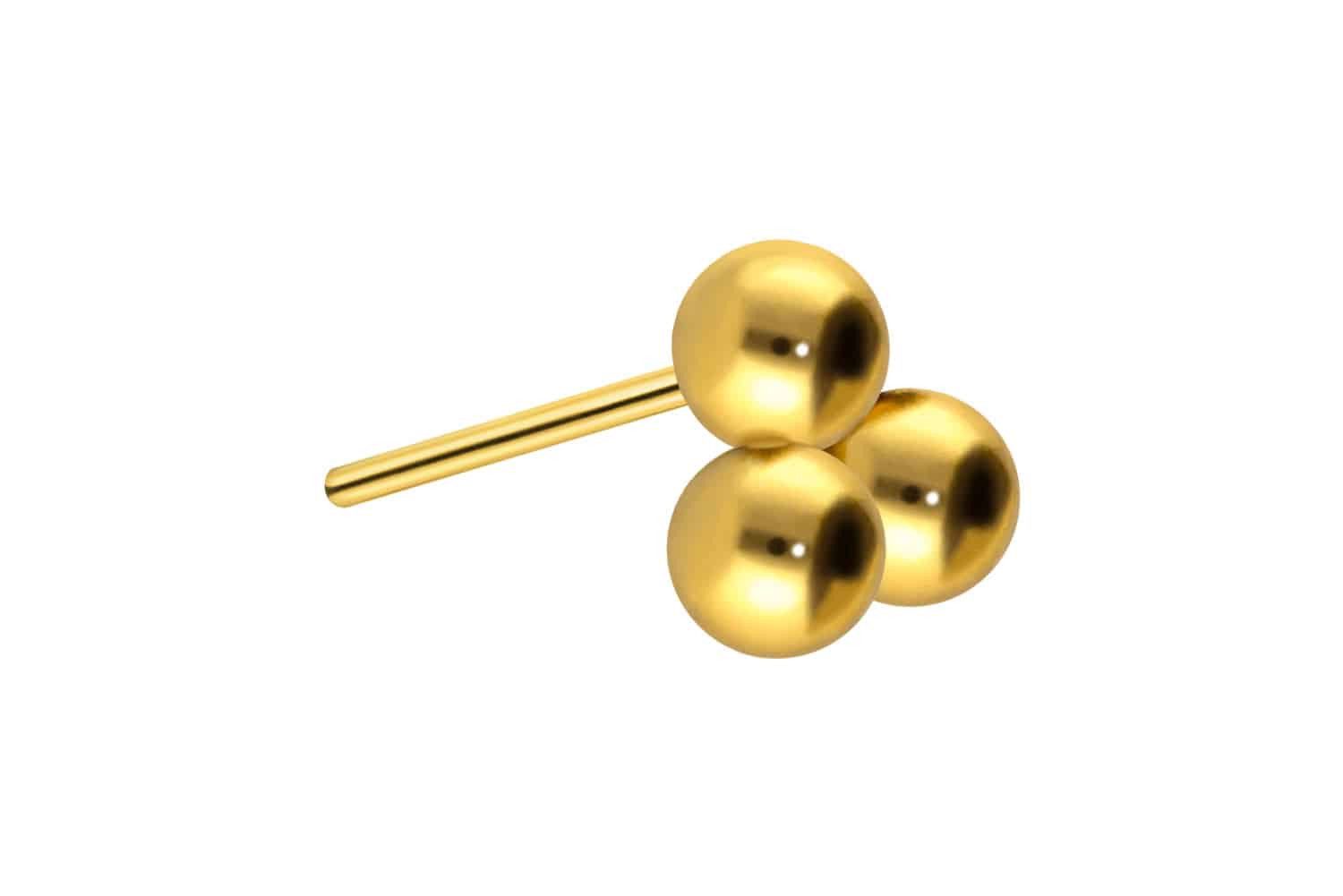 Piercing-Set Titan Aufsatz mit Push Pin 3 KUGELN