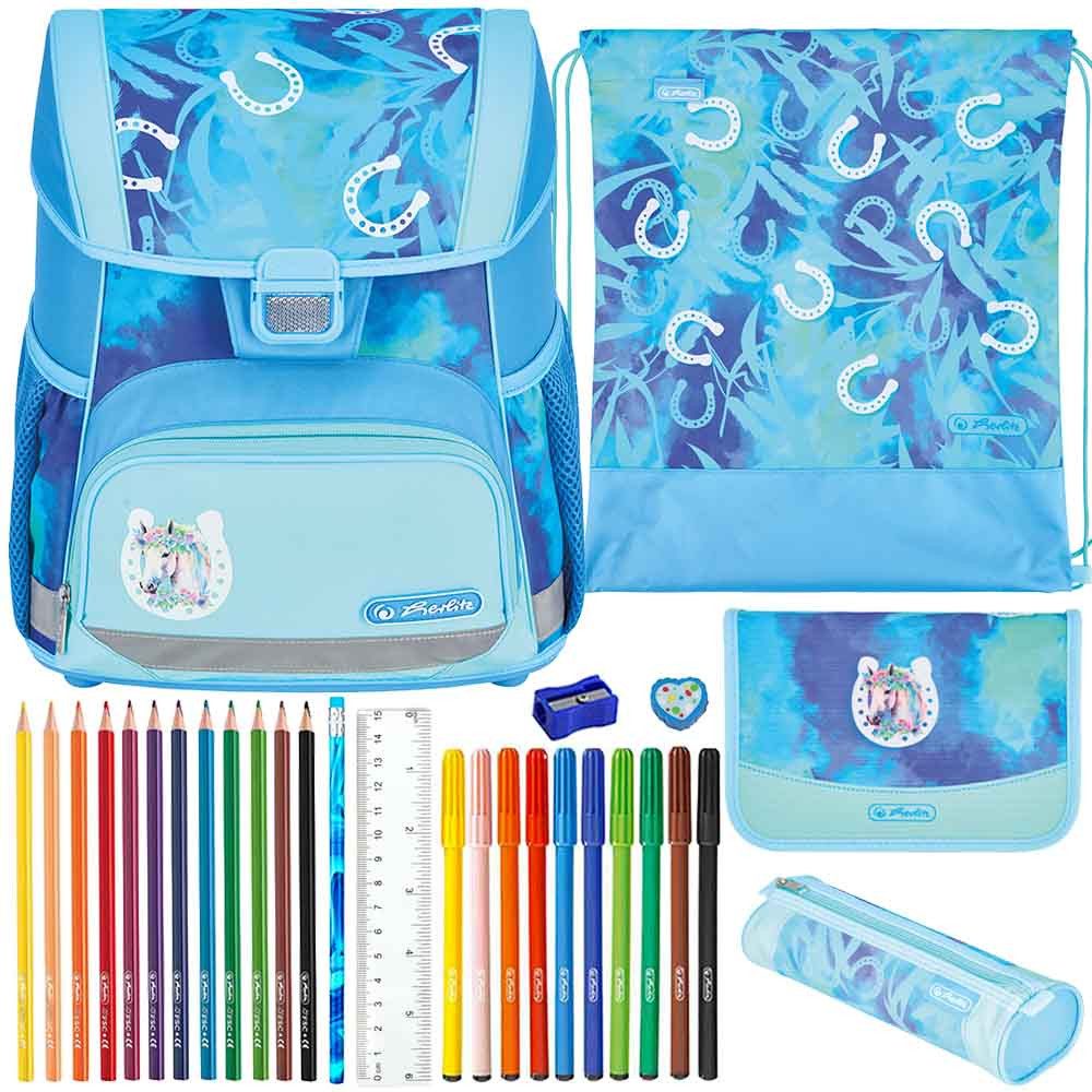 Herlitz Schulranzen Set Loop Plus 10-teilig 2025 Mädchen Lucky Horse
