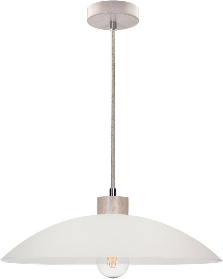 SPOT Light Pendelleuchte JONAS, ohne Leuchtmittel, Hängeleuchte,  Naturprodukt aus Massivholz, Eiche, Kabel kürzbar