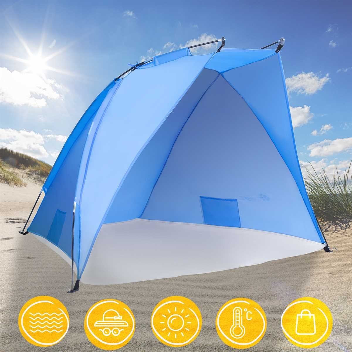 TRESKO Strandmuschel, Strandzelt inkl. Tragetasche, Strandmuschel günstig online kaufen