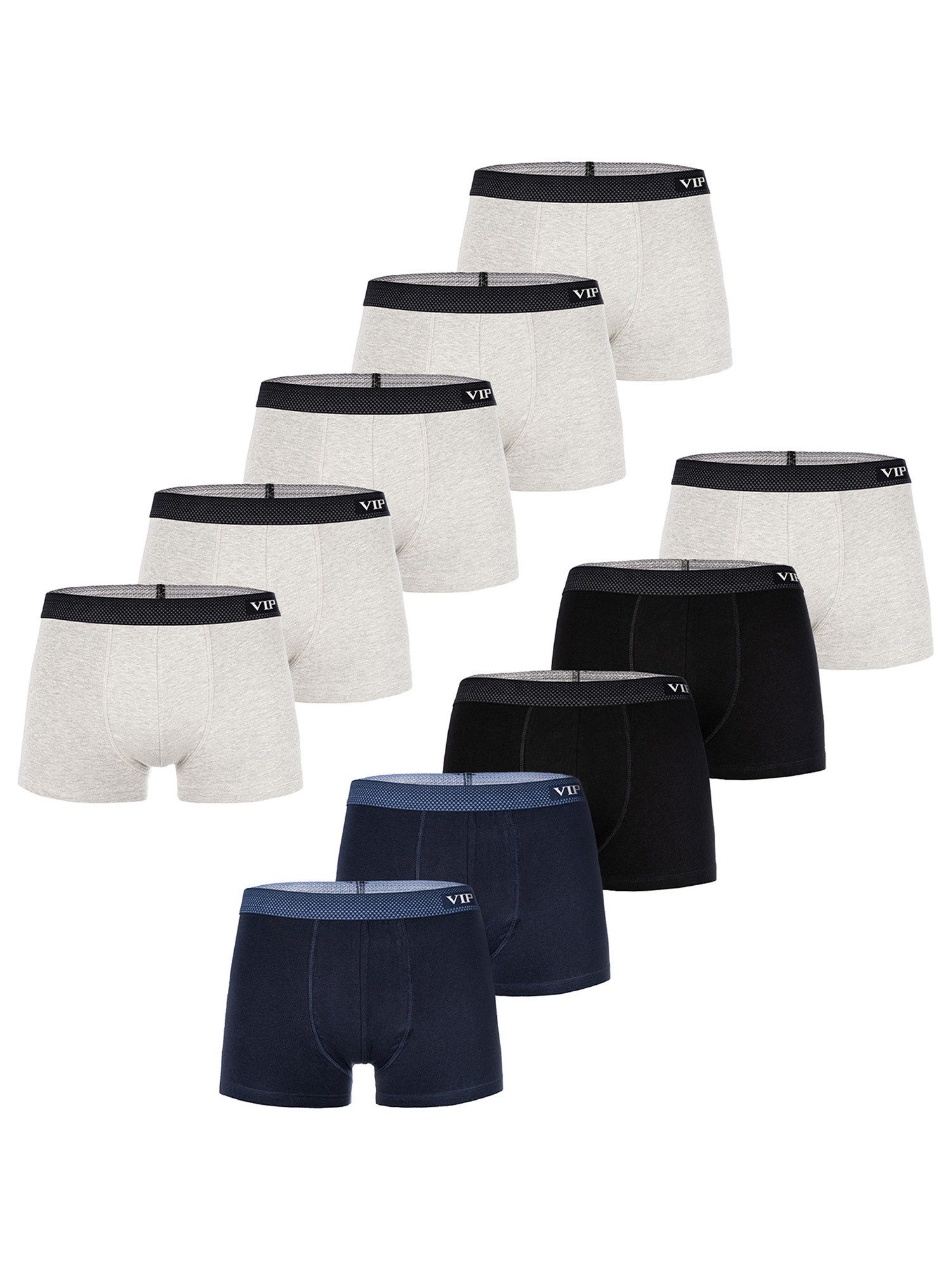 Retro Boxer Premium Jersey Stretch - 10er Set - Boxershorts - Multipack - Uni