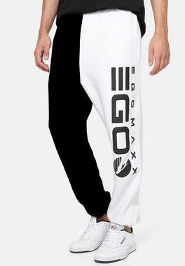 Egomaxx Jogginghose Jogging Hose Baggy Sweat Pants lockere Tunnelzug 3393 in Weiß-Schwarz