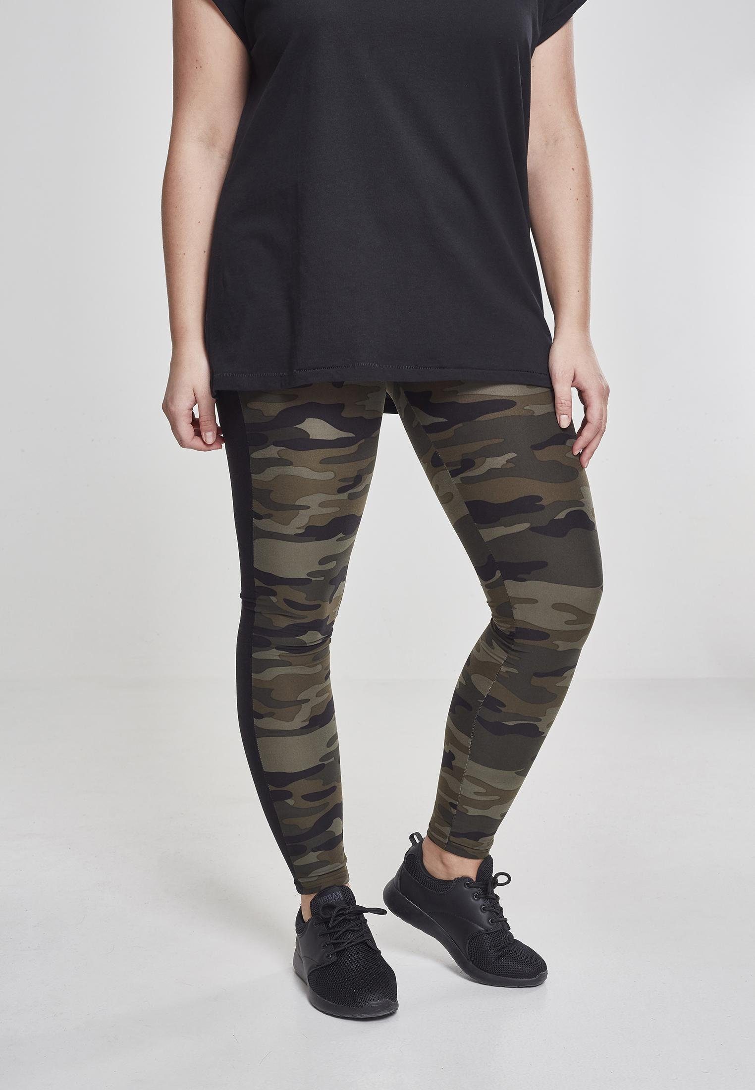 URBAN CLASSICS Leggings Damen Camo Stripe Leggings Camouflage-Muster